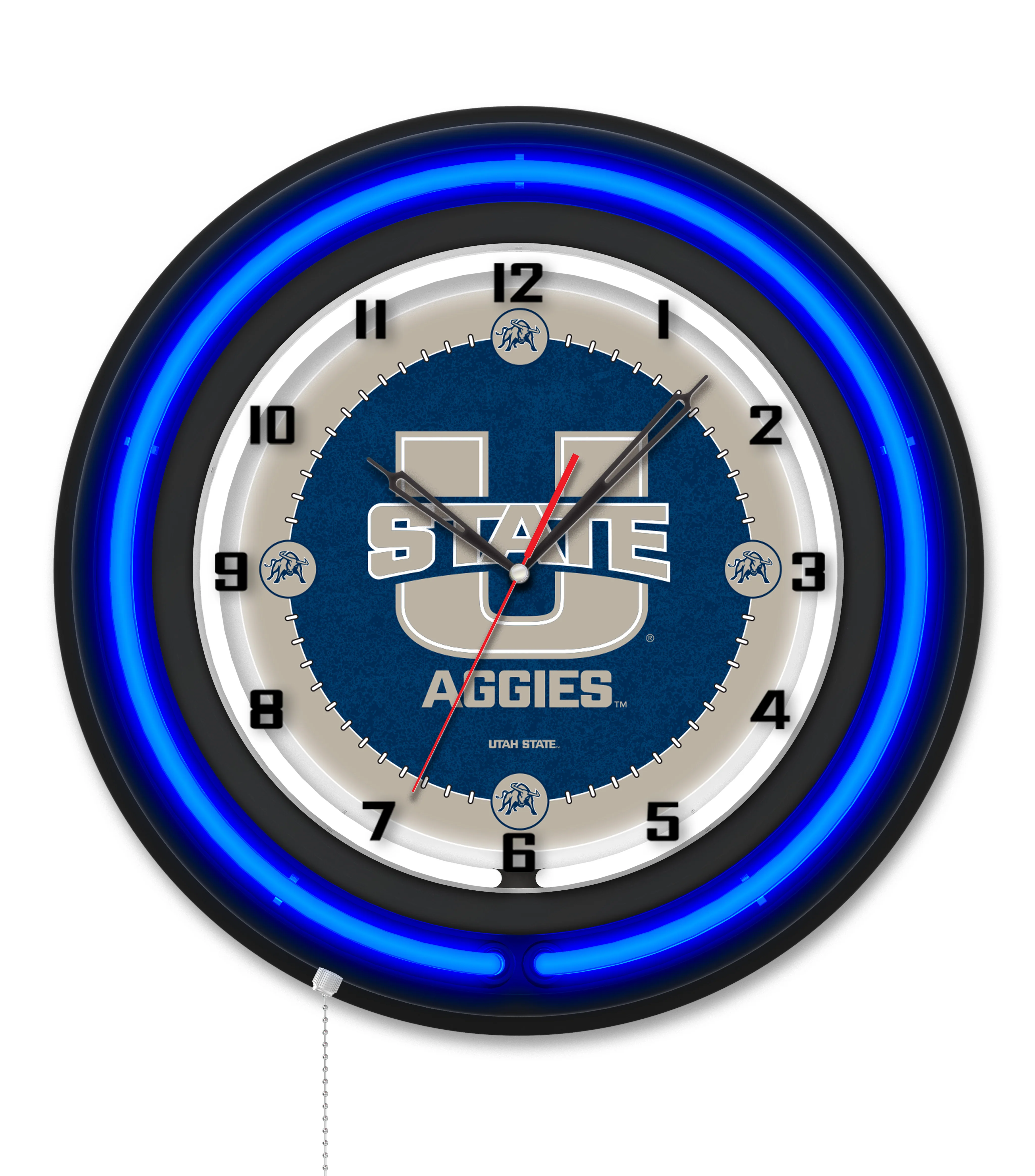 NCAA Licensed Black Case 19" Neon Clock - Image 37