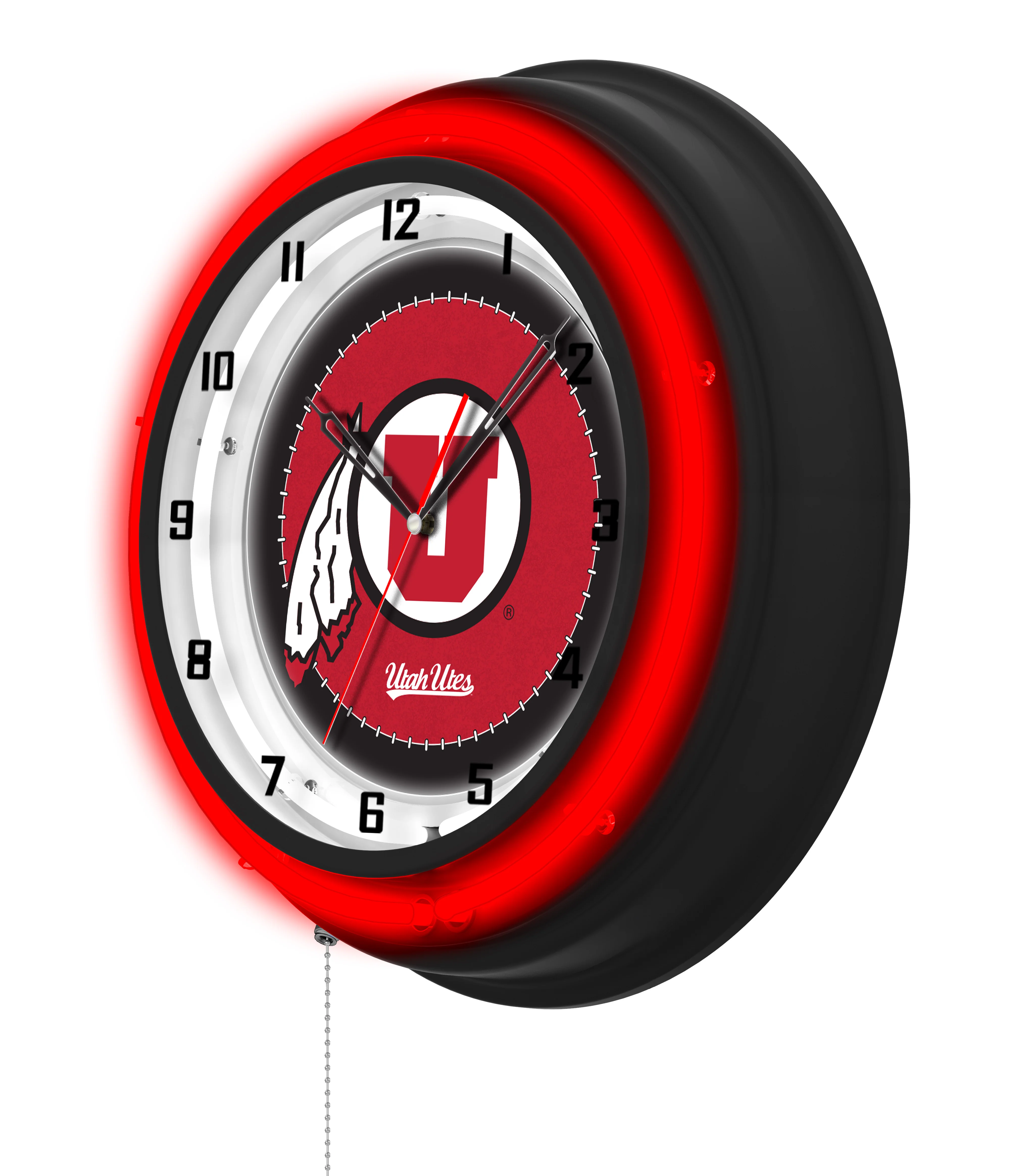 NCAA Licensed Black Case 19" Neon Clock - Image 38