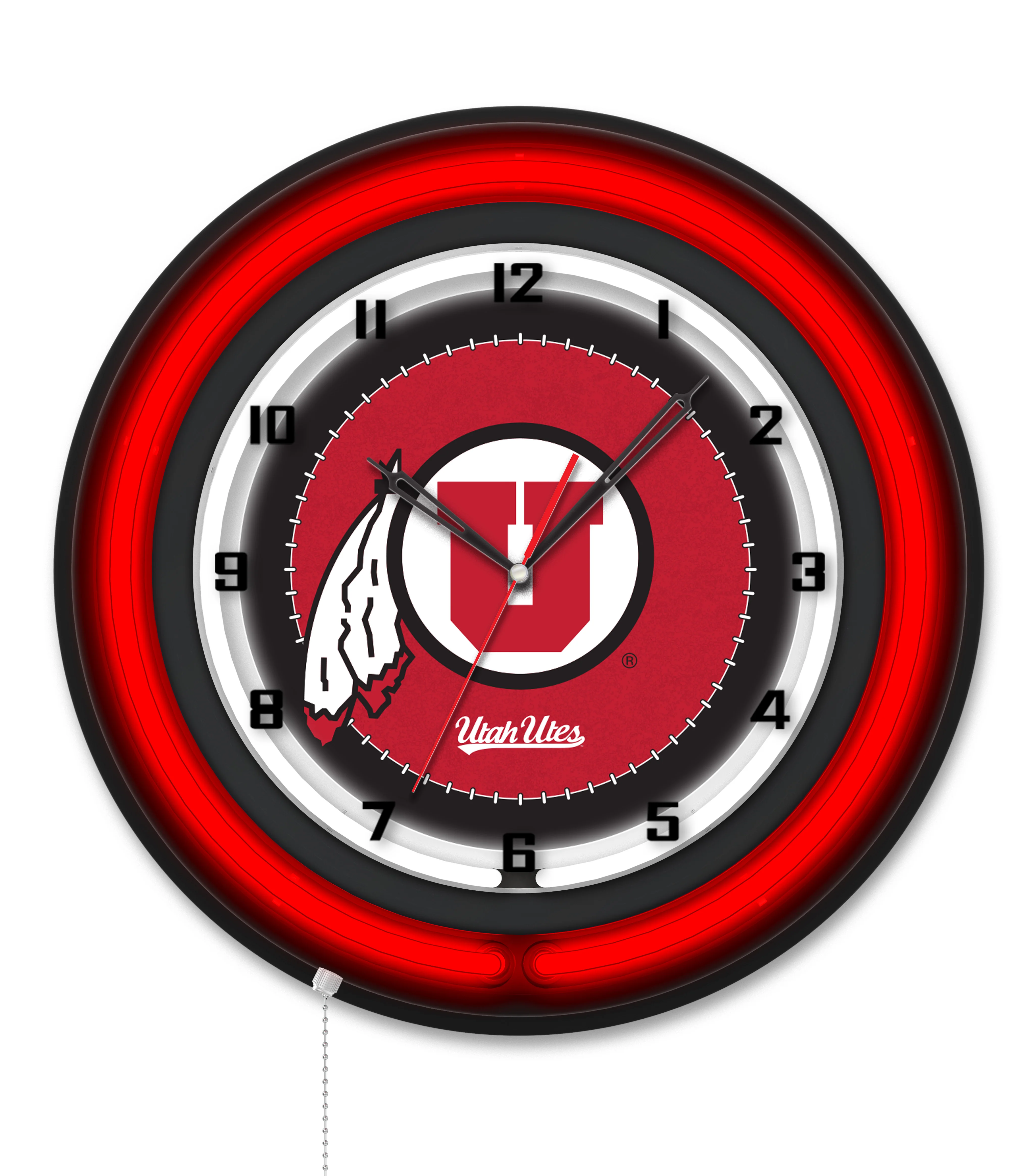 NCAA Licensed Black Case 19" Neon Clock - Image 39