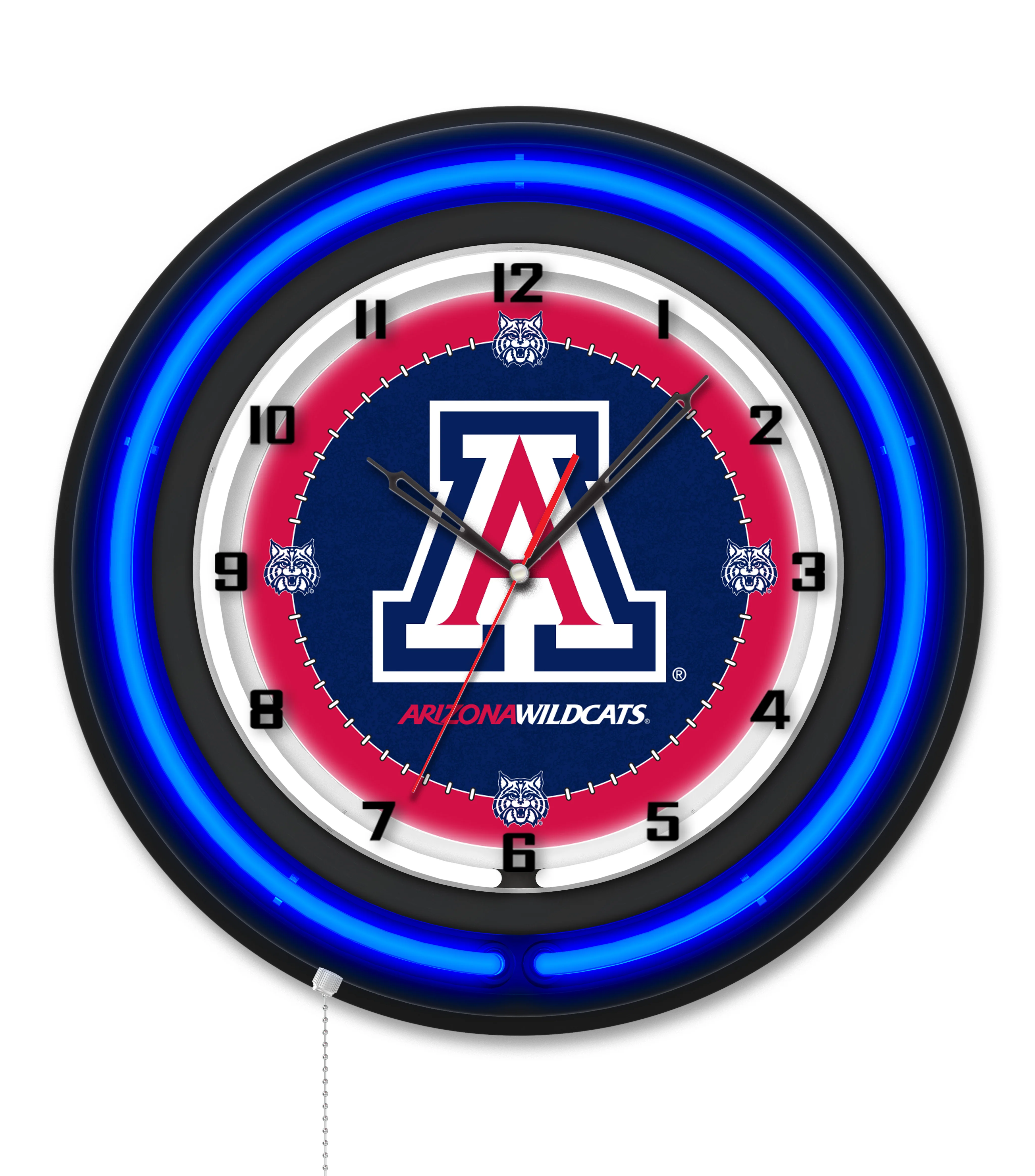 NCAA Licensed Black Case 19" Neon Clock - Image 4