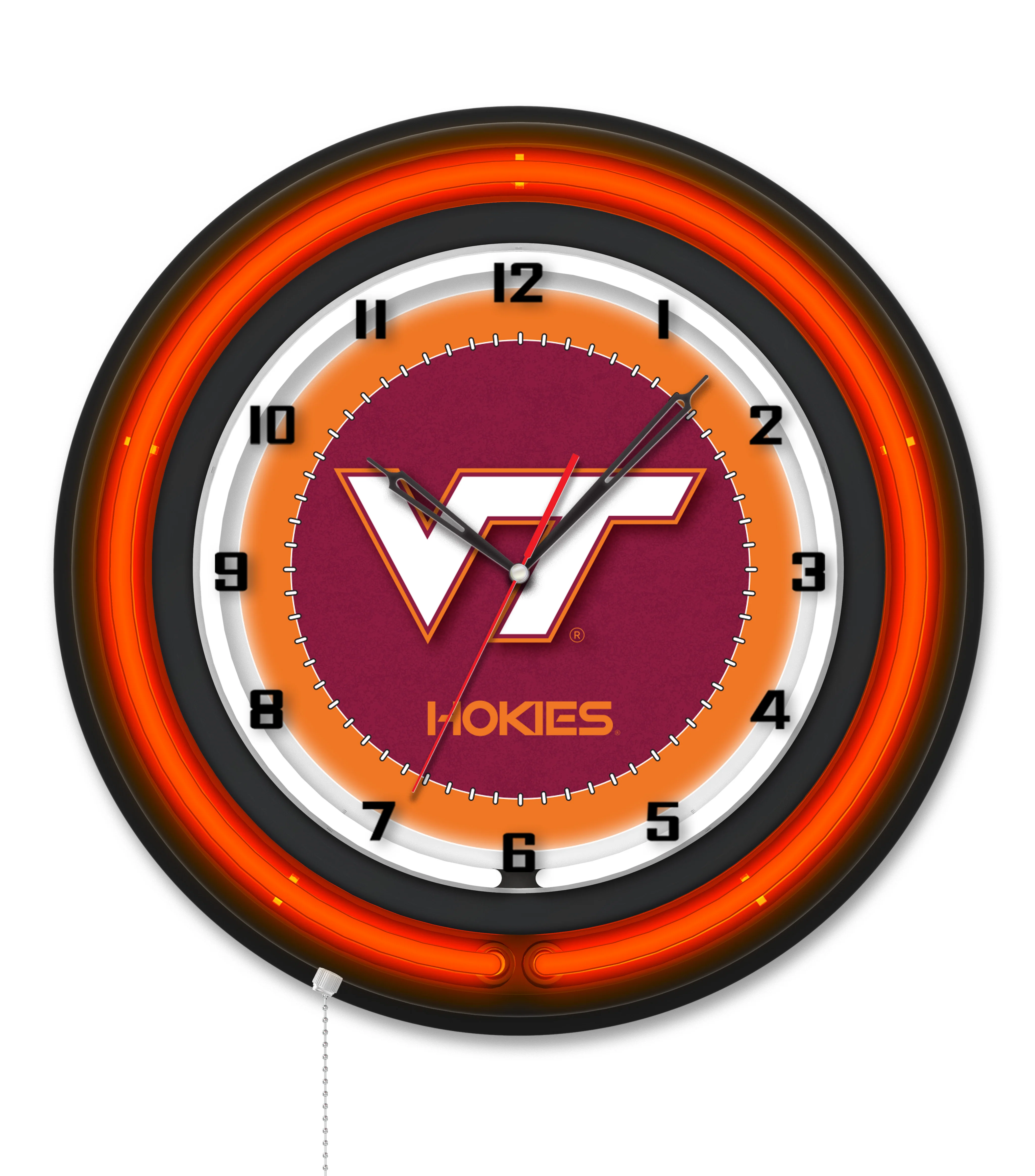 NCAA Licensed Black Case 19" Neon Clock - Image 41