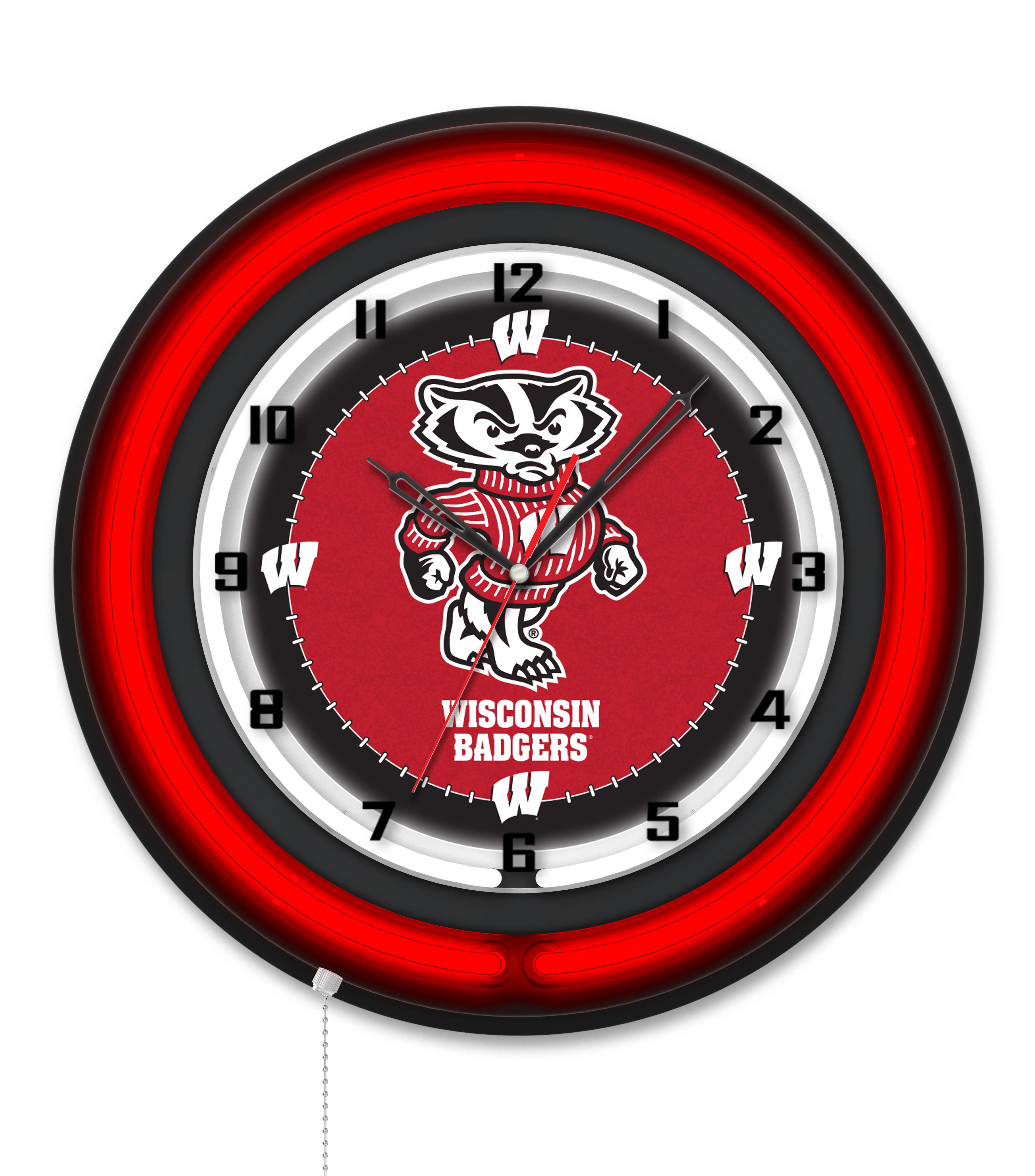 NCAA Licensed Black Case 19" Neon Clock - Image 46