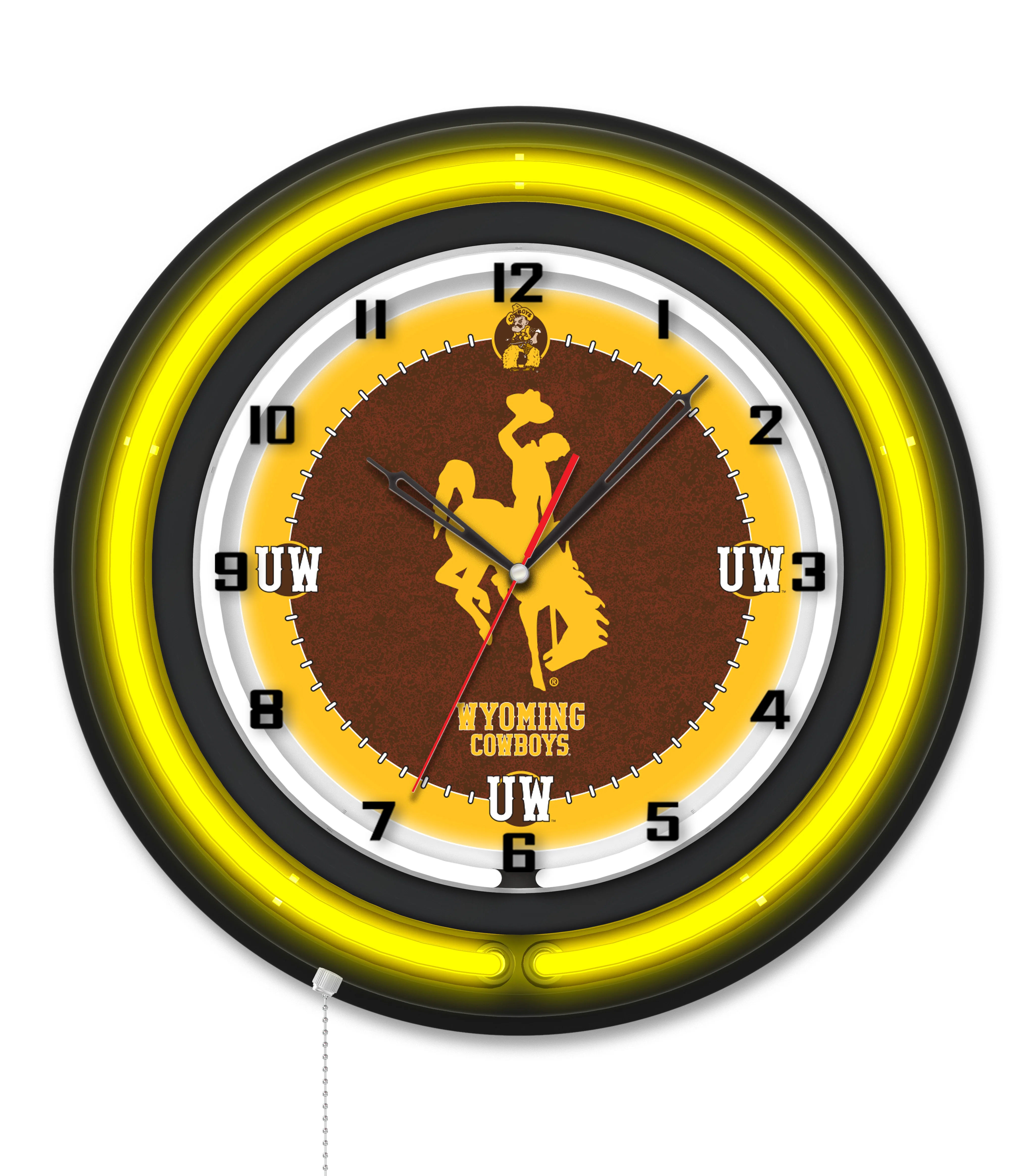 NCAA Licensed Black Case 19" Neon Clock - Image 47
