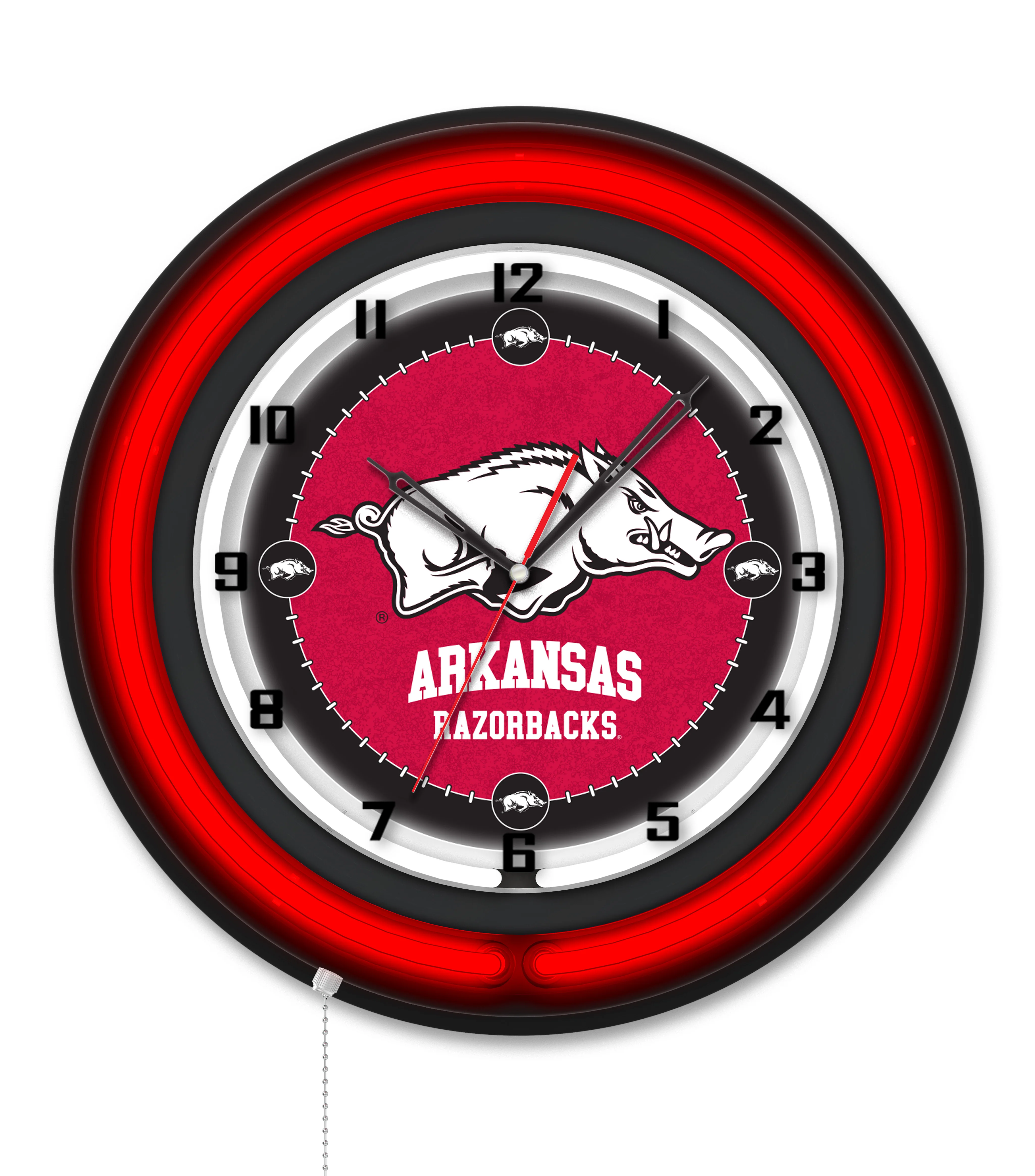 NCAA Licensed Black Case 19" Neon Clock - Image 5