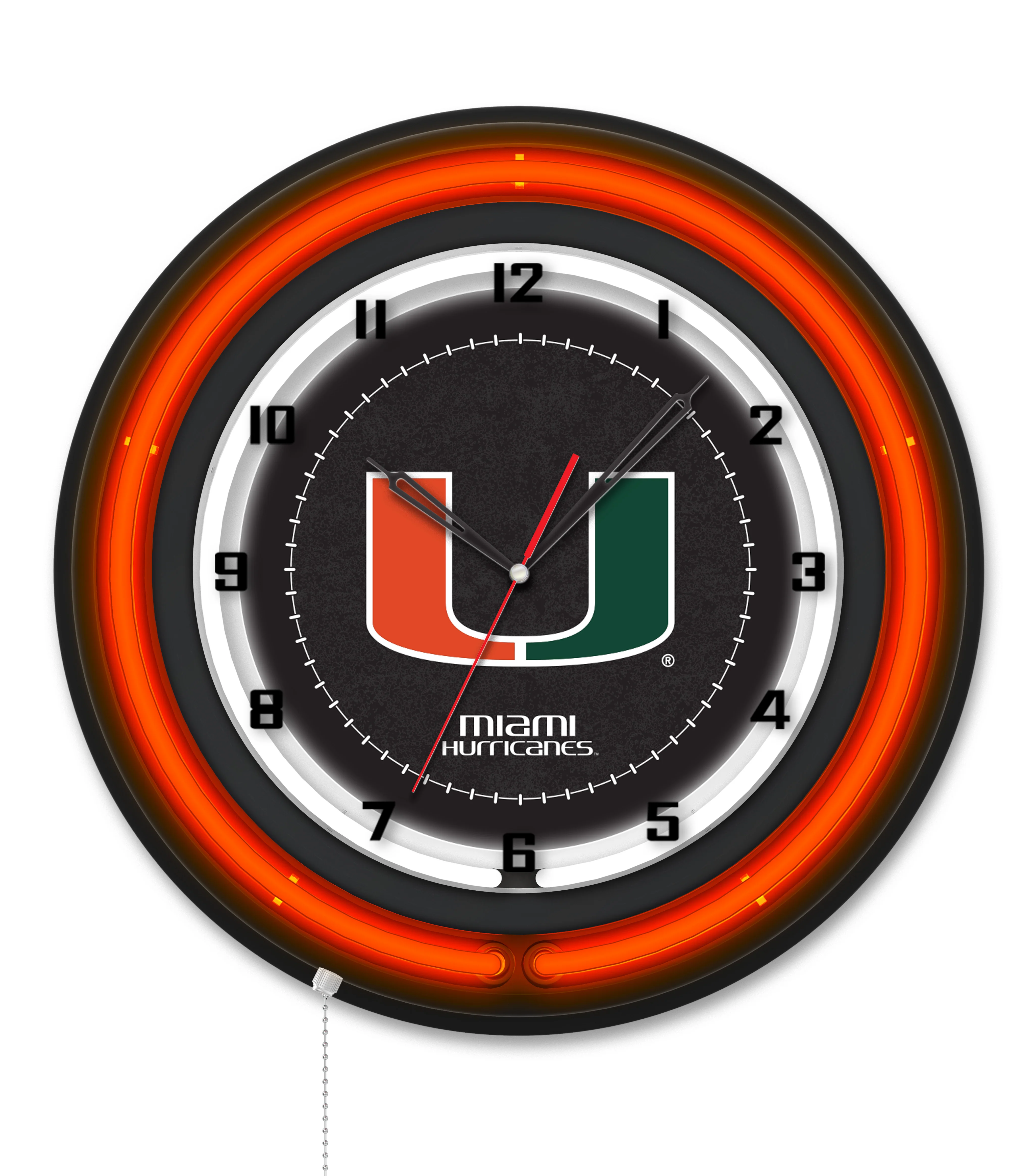 NCAA Licensed Black Case 19" Neon Clock - Image 53