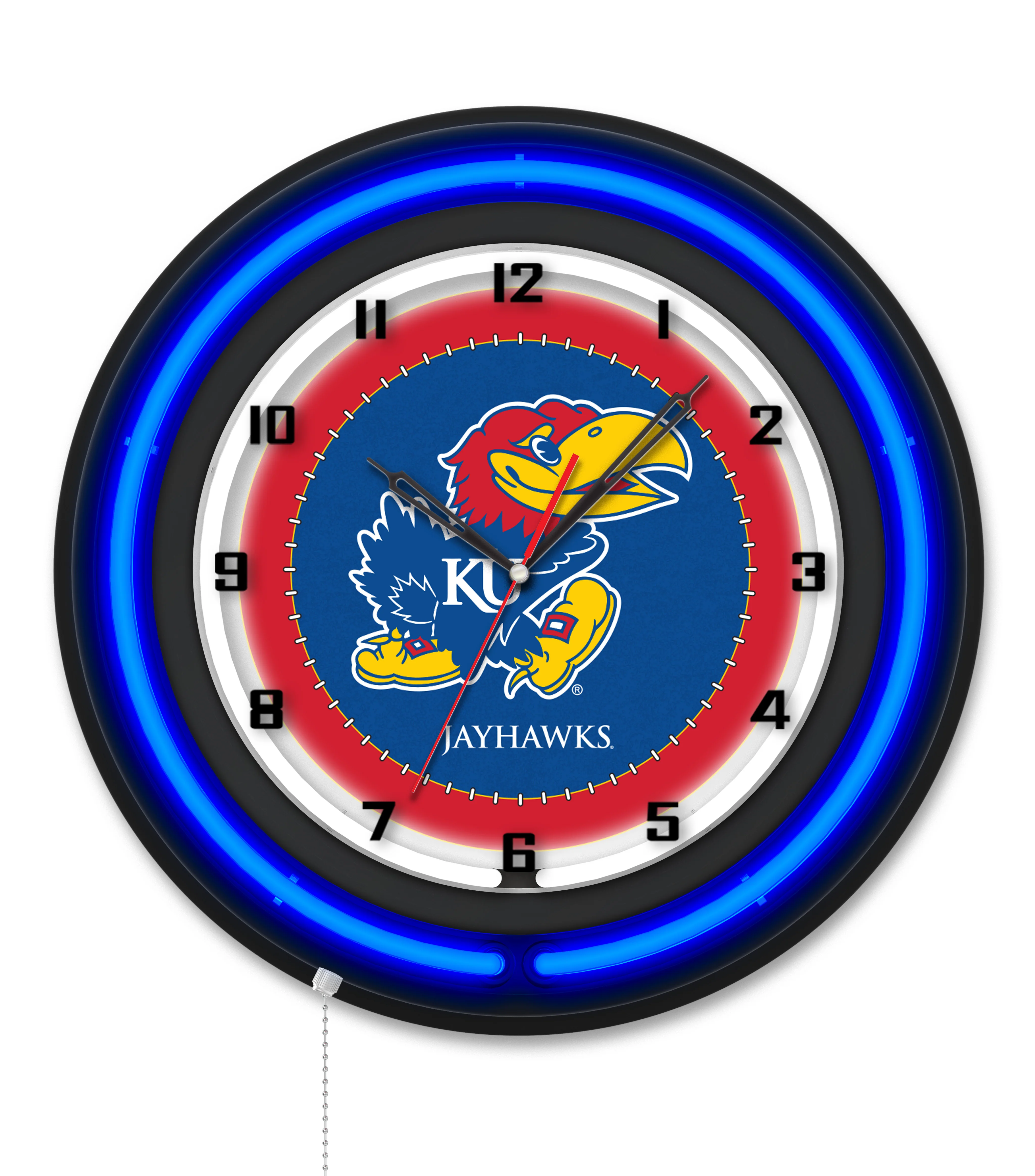 NCAA Licensed Black Case 19" Neon Clock - Image 55