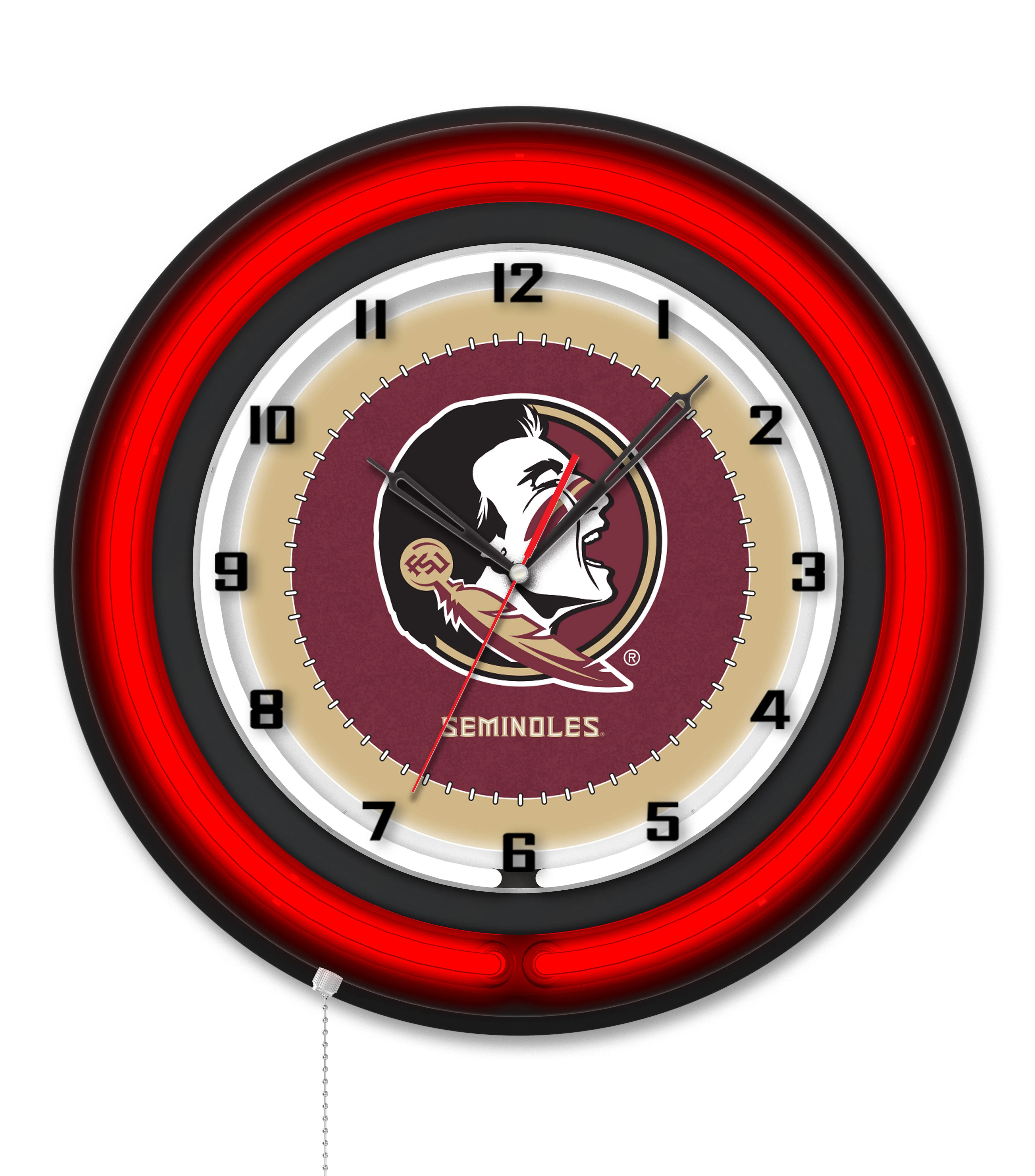 NCAA Licensed Black Case 19" Neon Clock - Image 57