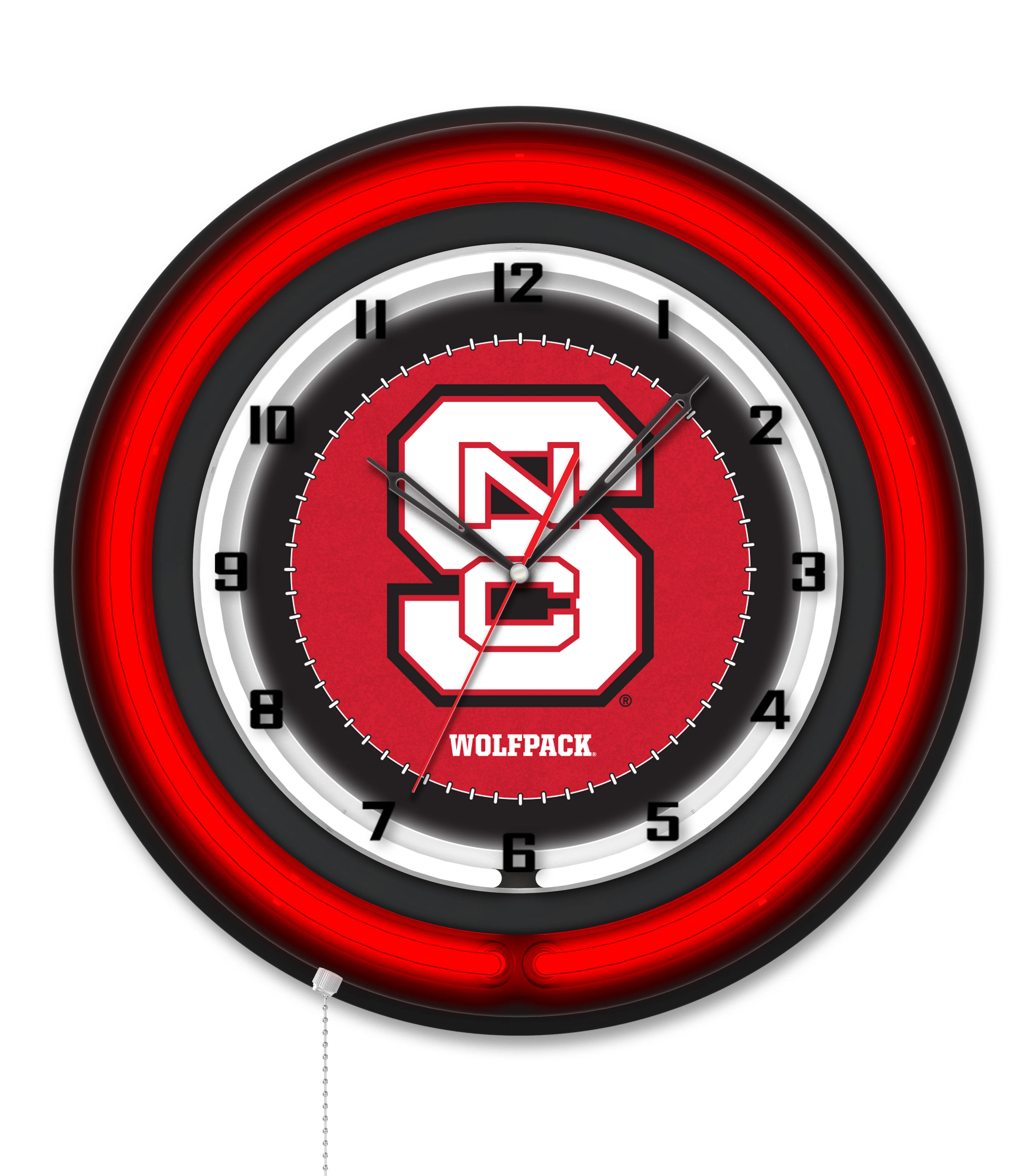 NCAA Licensed Black Case 19" Neon Clock - Image 58