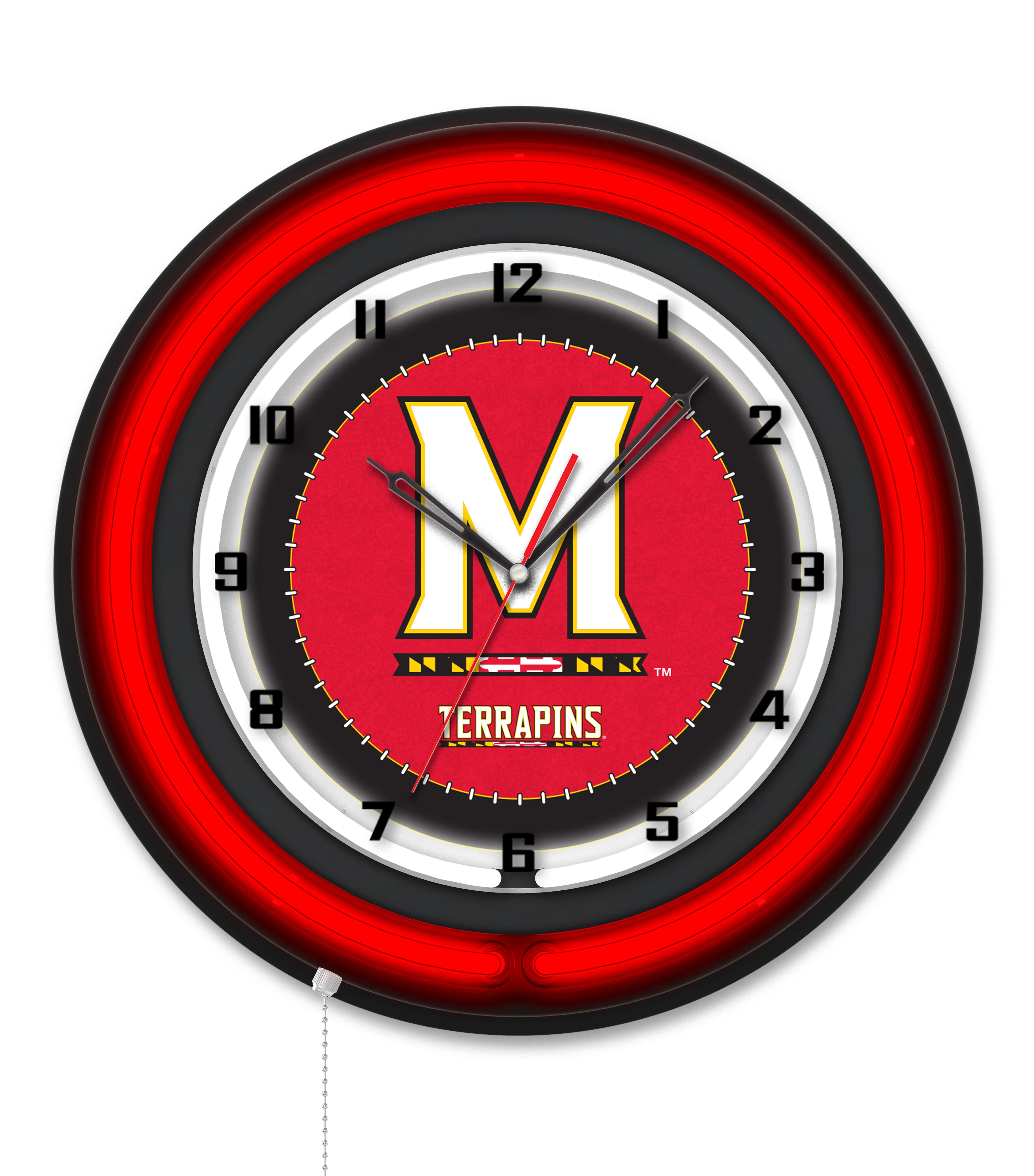 NCAA Licensed Black Case 19" Neon Clock - Image 59