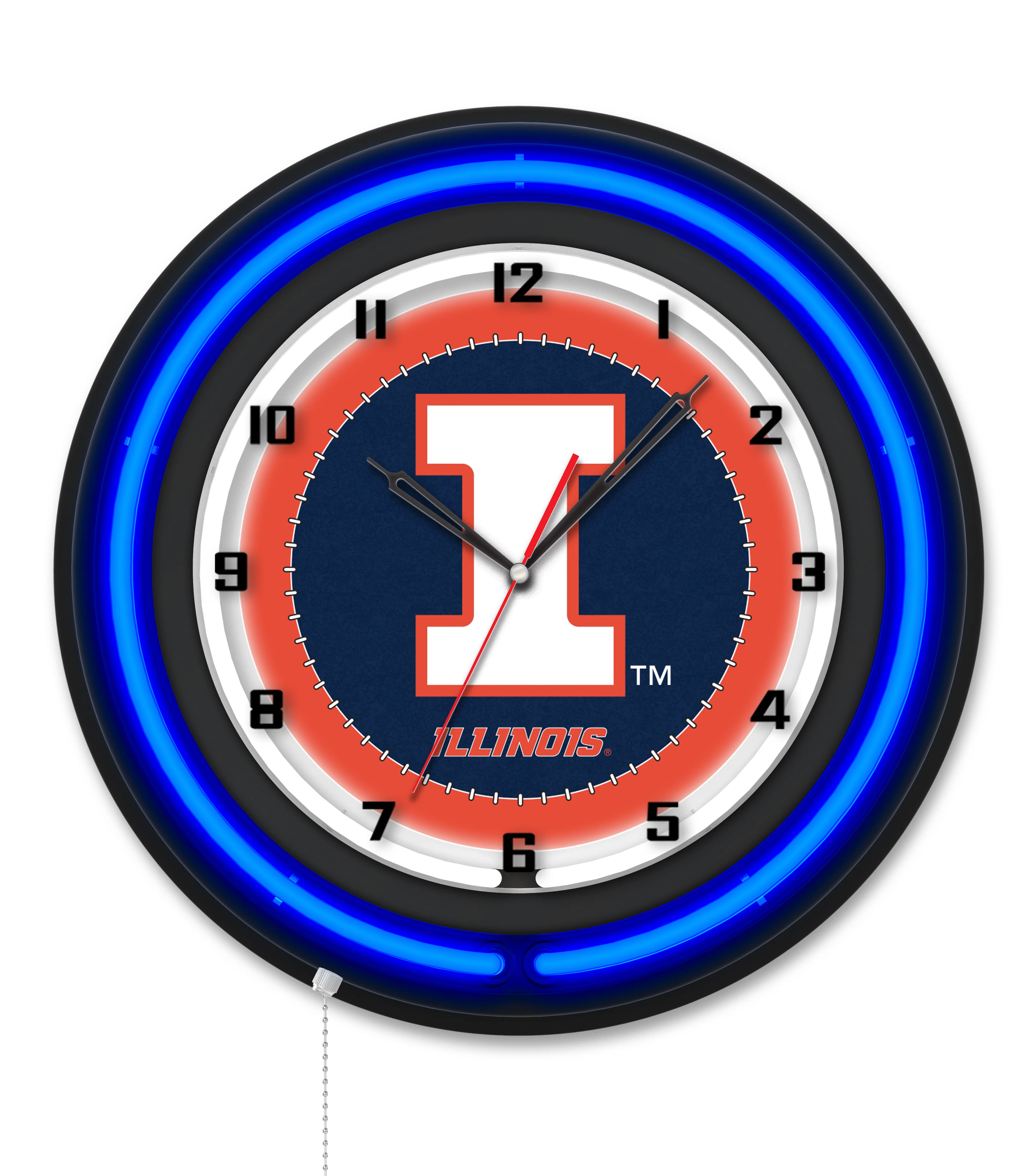 NCAA Licensed Black Case 19" Neon Clock - Image 60