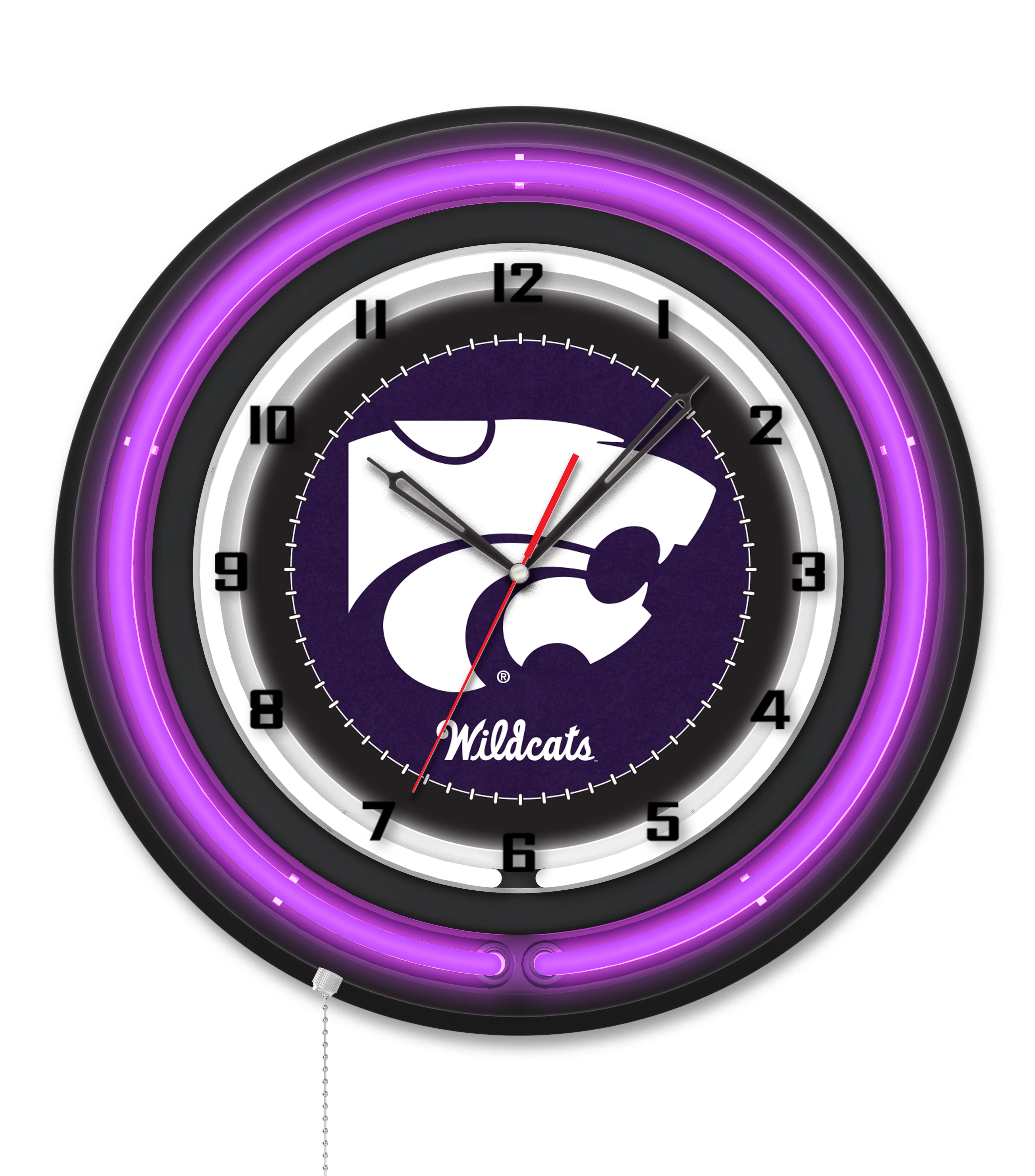NCAA Licensed Black Case 19" Neon Clock - Image 61