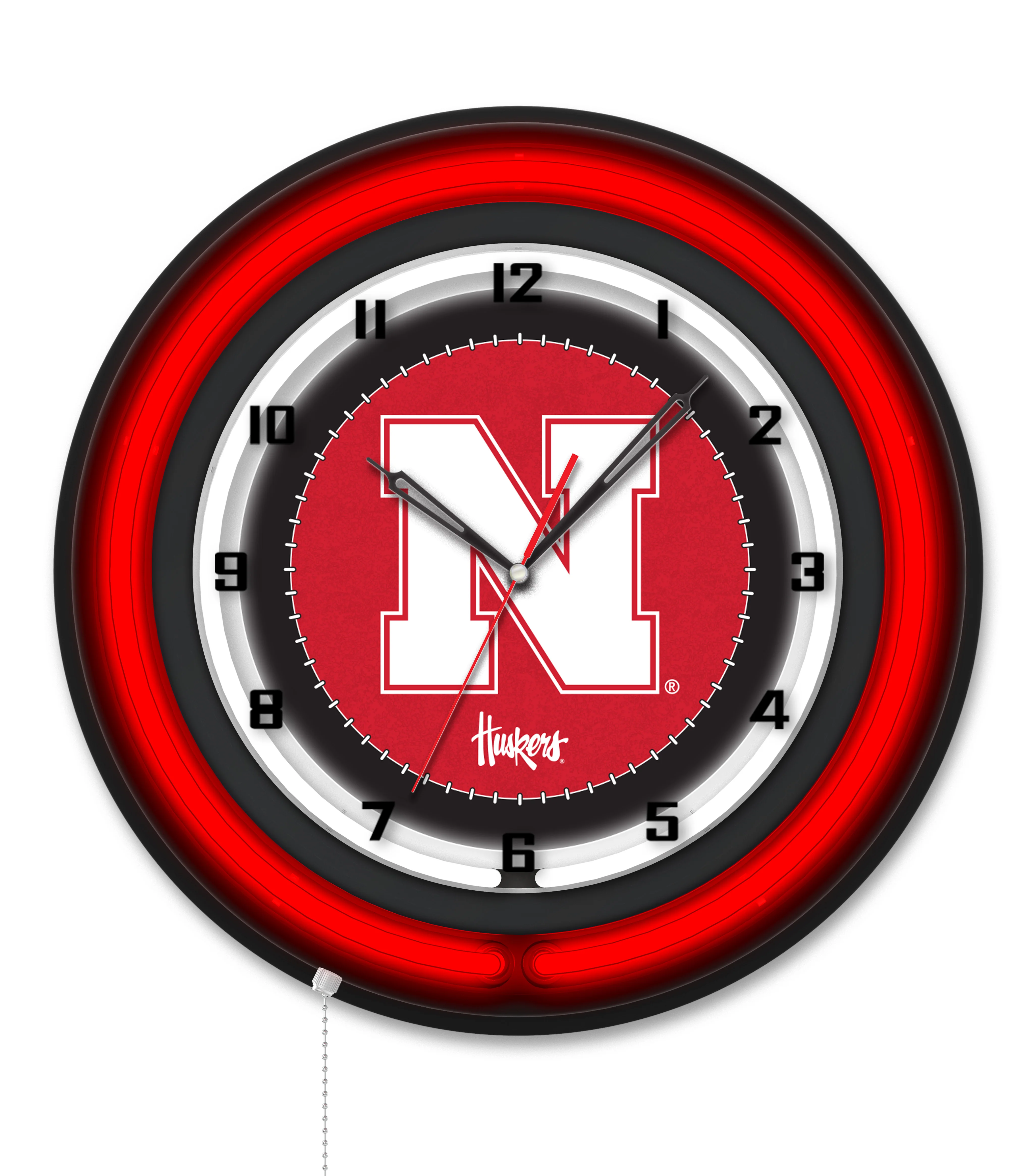 NCAA Licensed Black Case 19" Neon Clock - Image 62