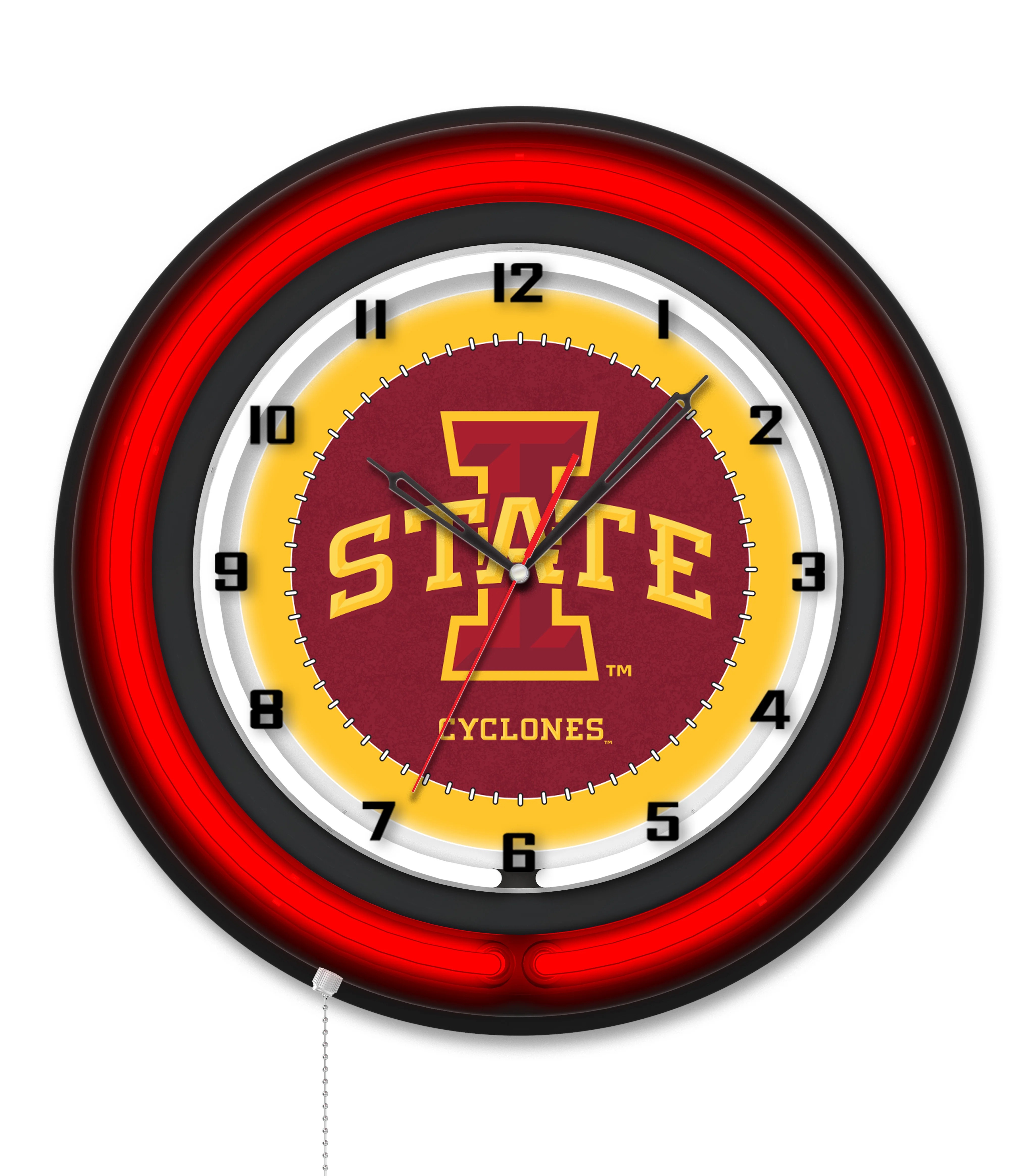 NCAA Licensed Black Case 19" Neon Clock - Image 66