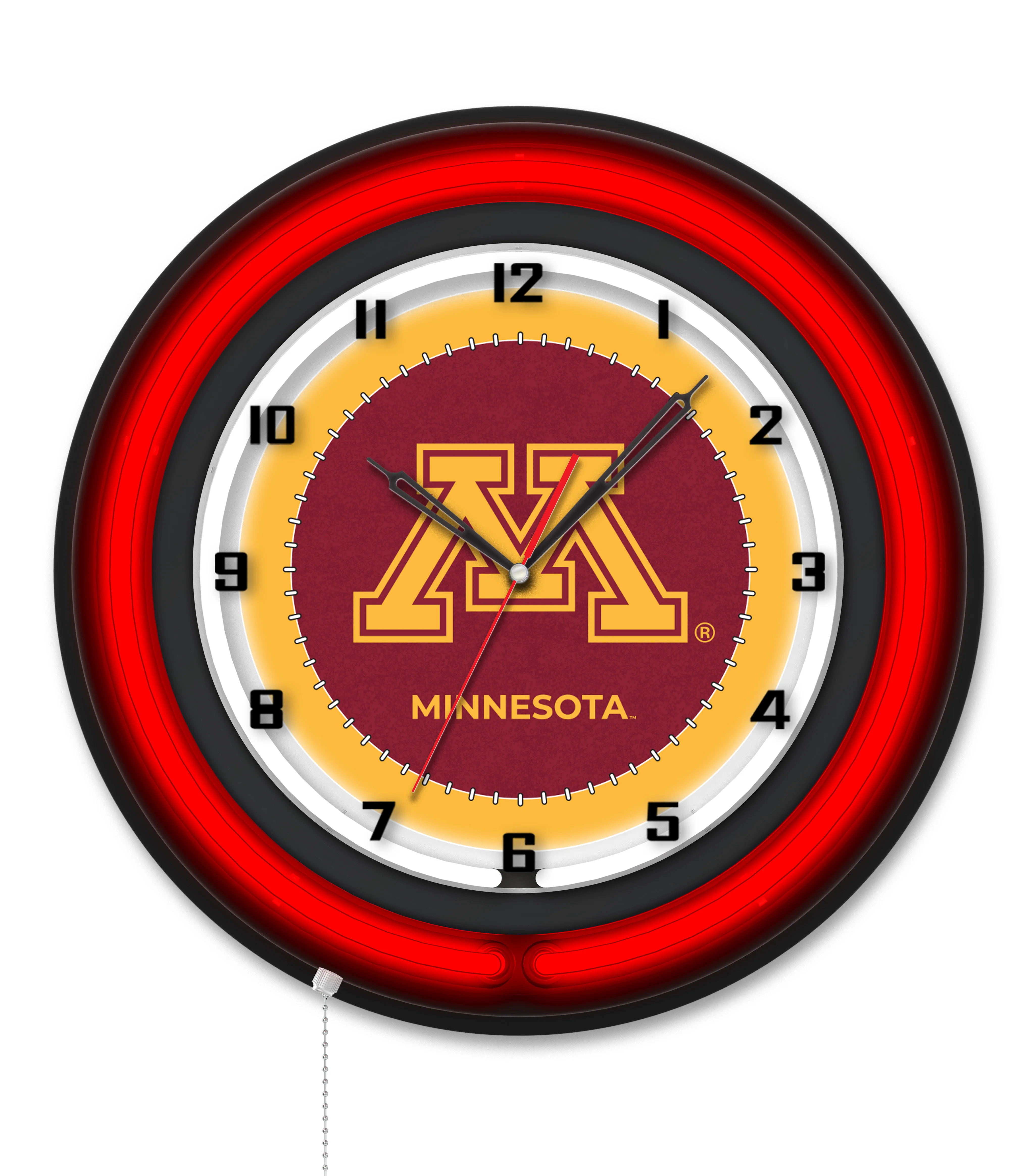 NCAA Licensed Black Case 19" Neon Clock - Image 68