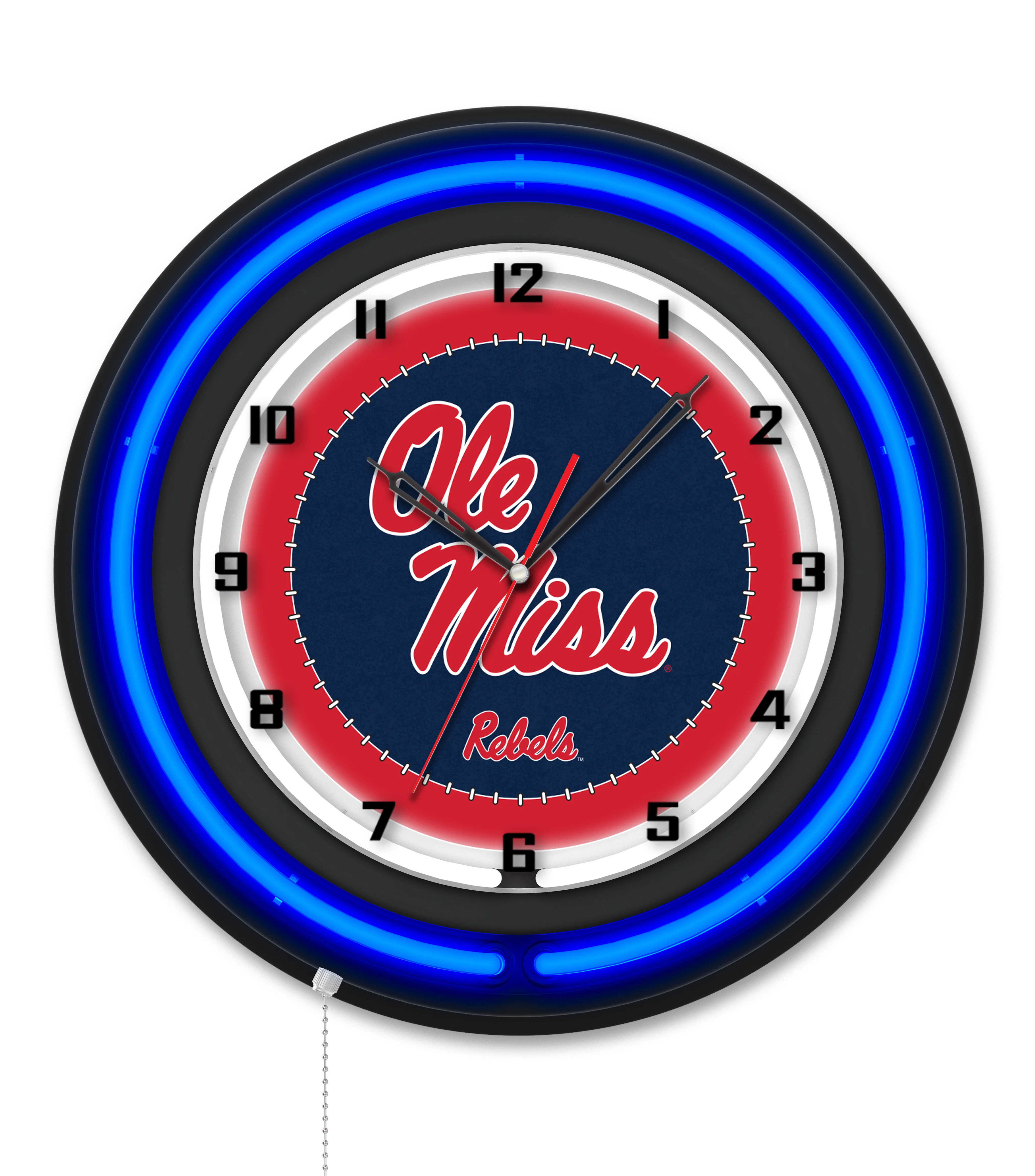 NCAA Licensed Black Case 19" Neon Clock - Image 69
