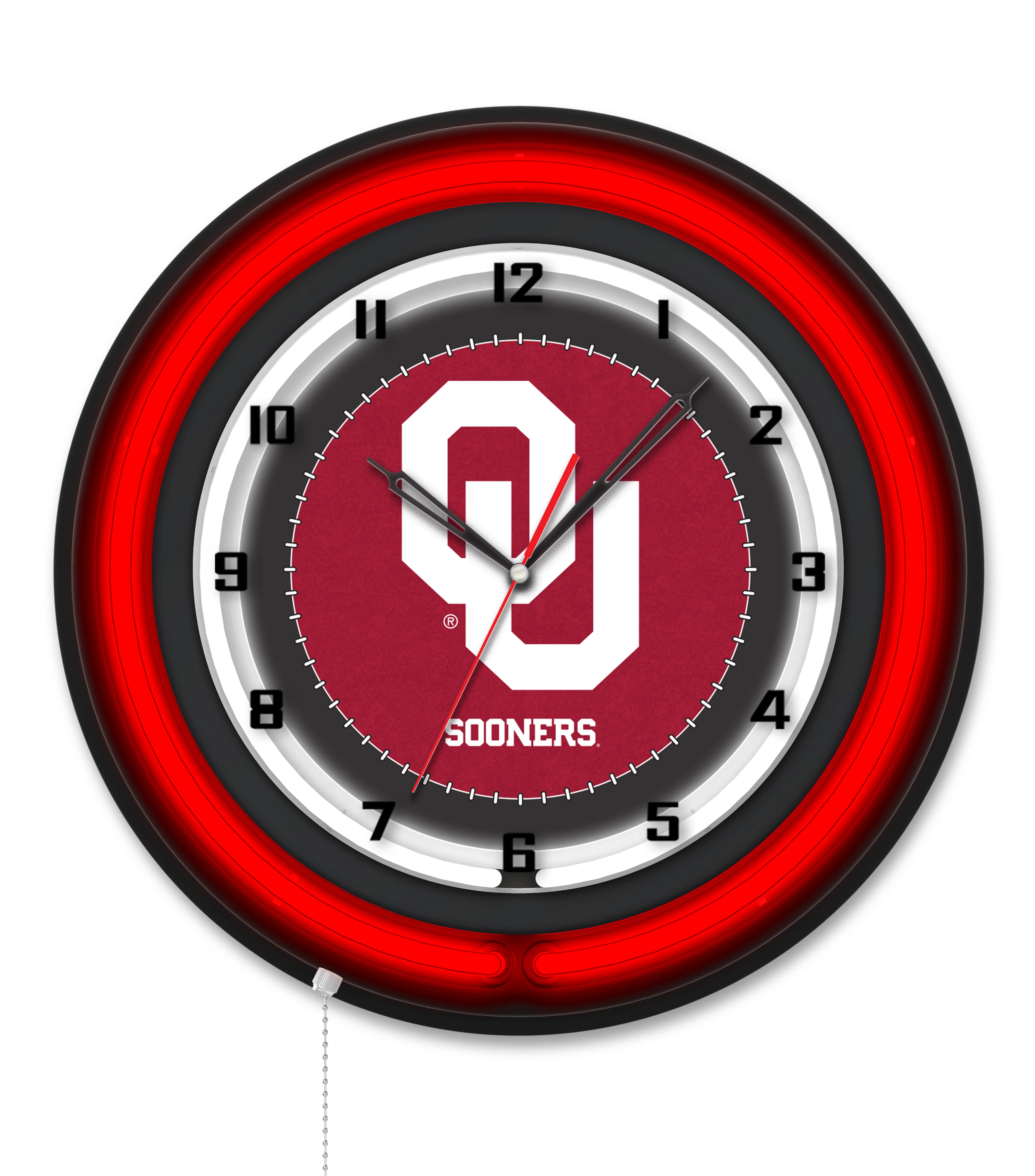 NCAA Licensed Black Case 19" Neon Clock - Image 70
