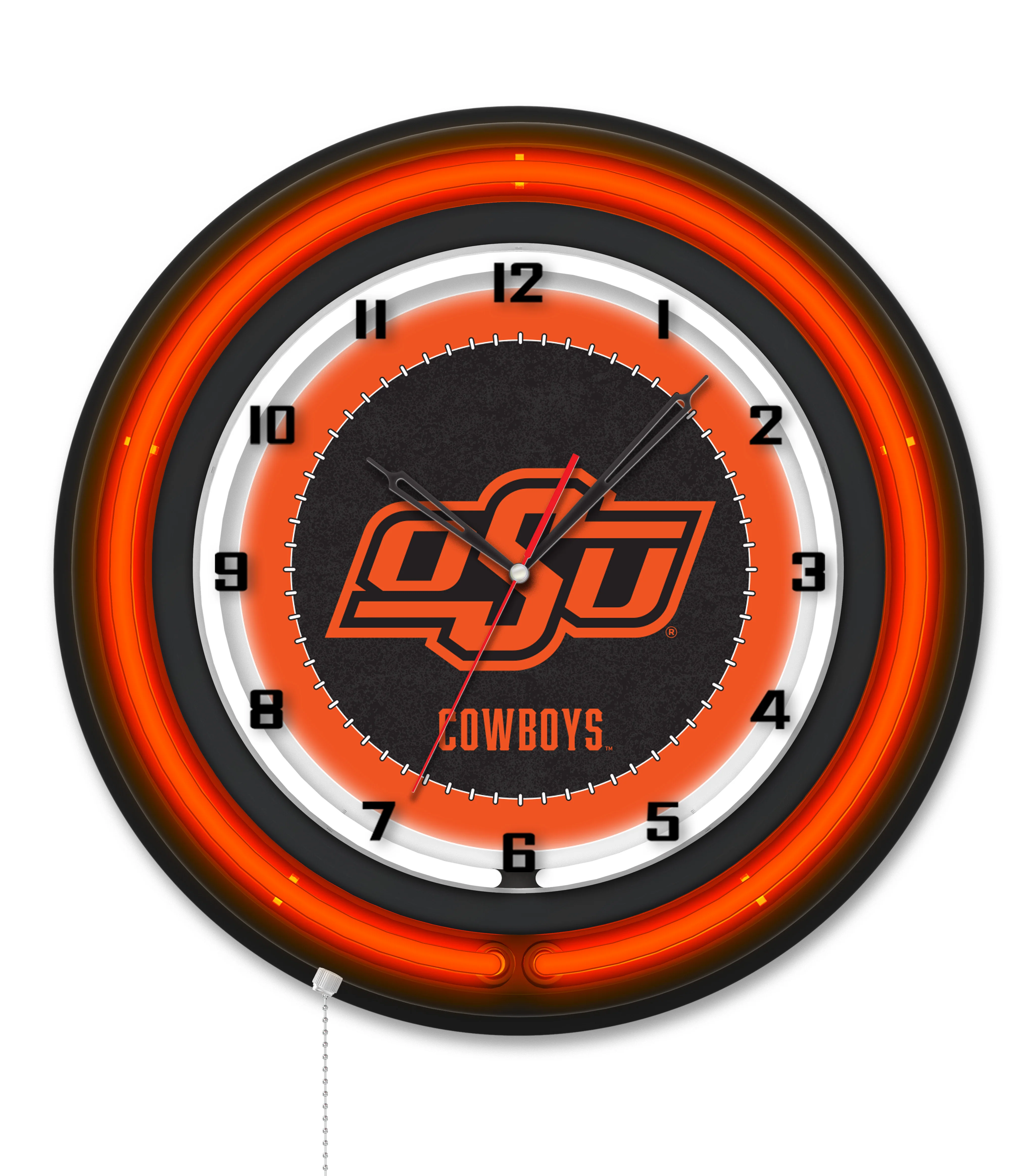 NCAA Licensed Black Case 19" Neon Clock - Image 71