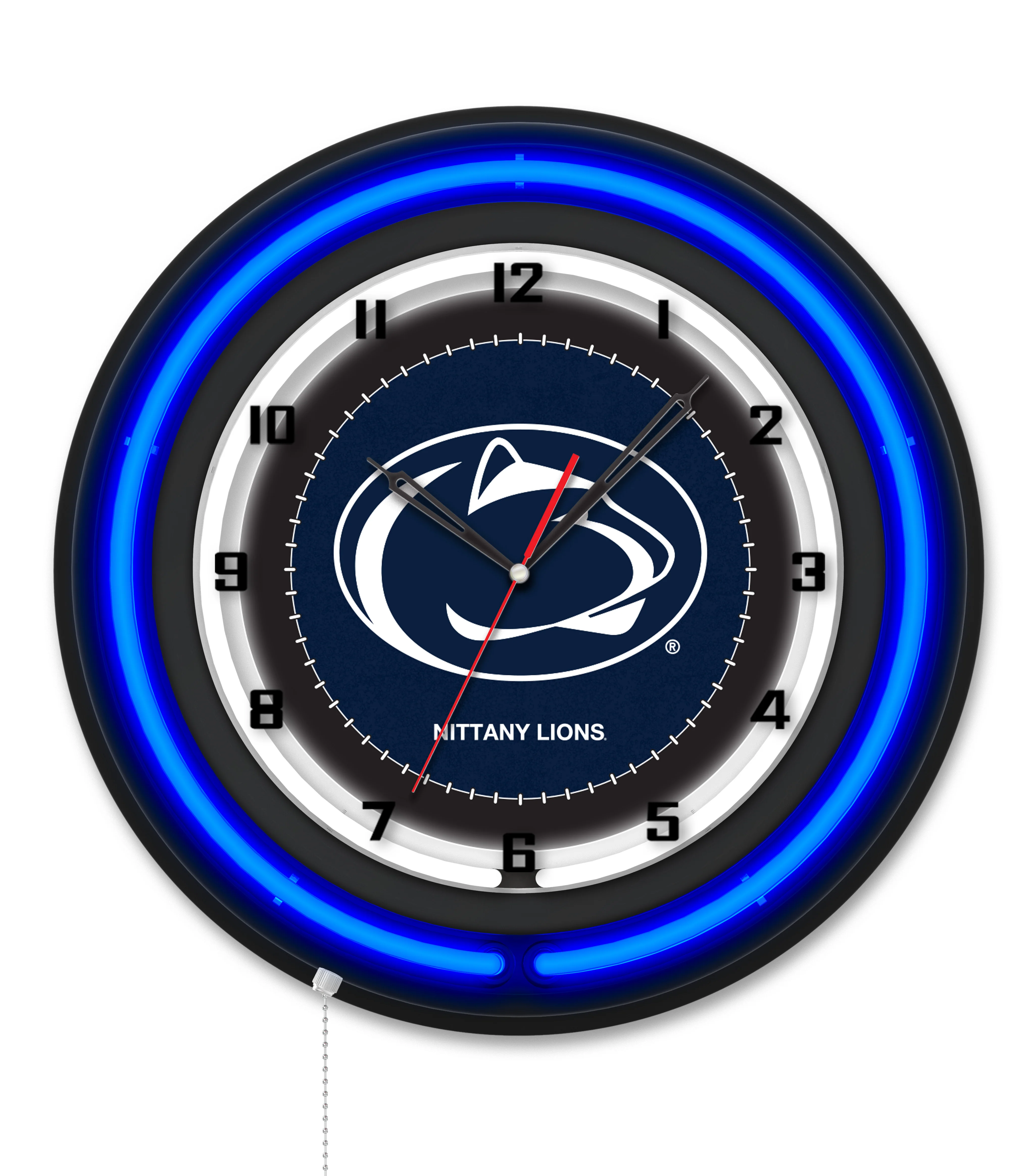 NCAA Licensed Black Case 19" Neon Clock - Image 72