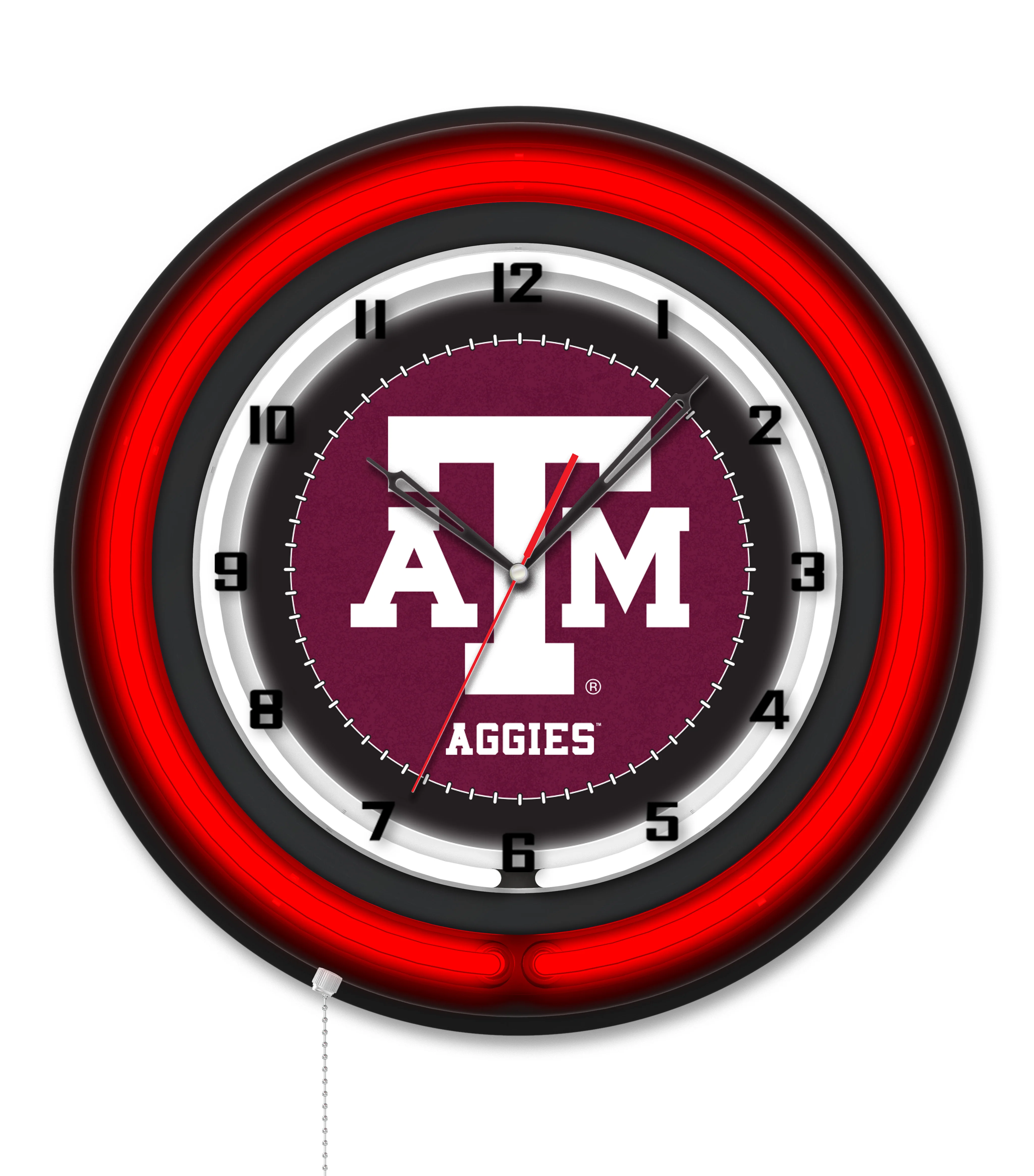 NCAA Licensed Black Case 19" Neon Clock - Image 74