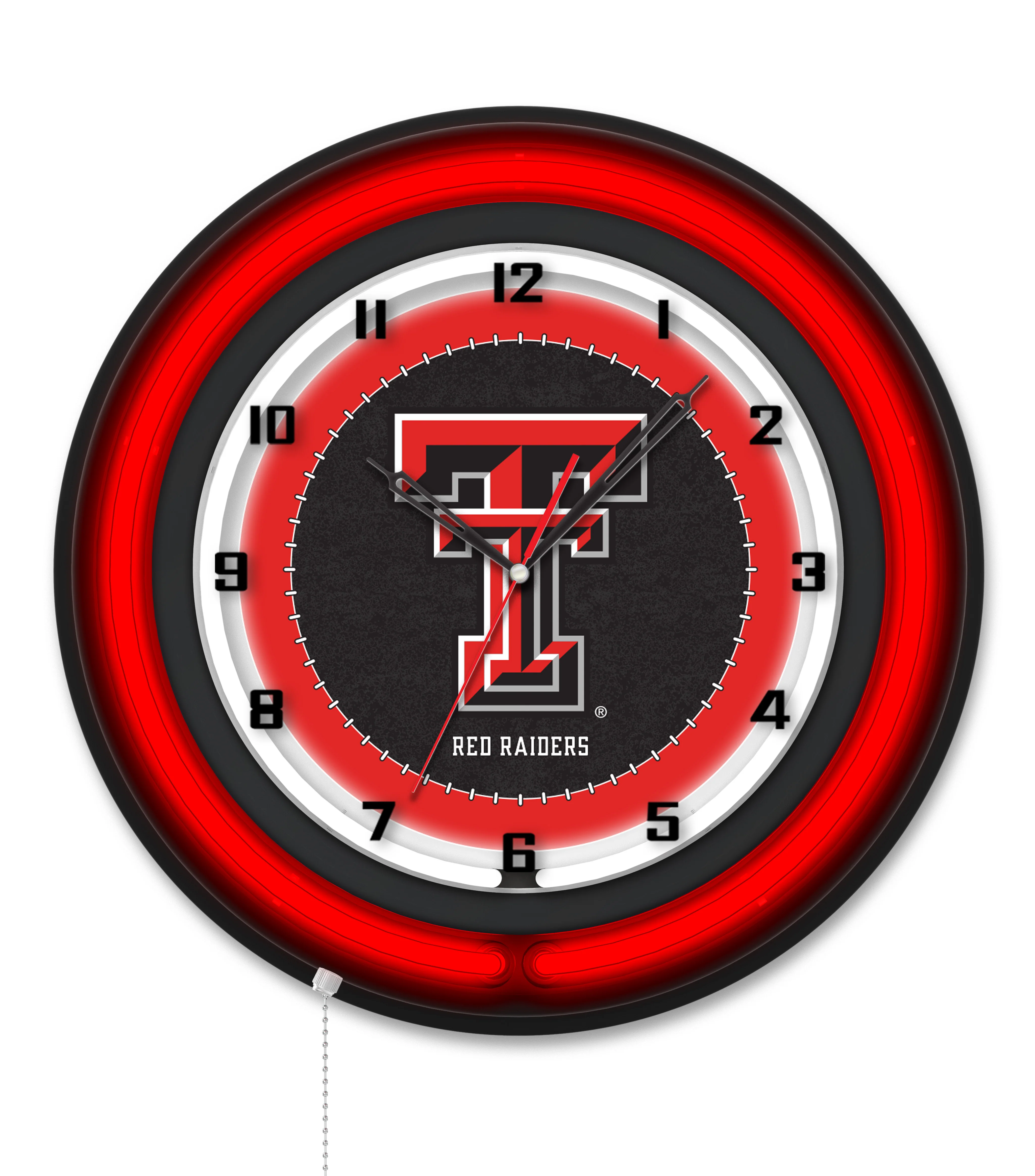 NCAA Licensed Black Case 19" Neon Clock - Image 75
