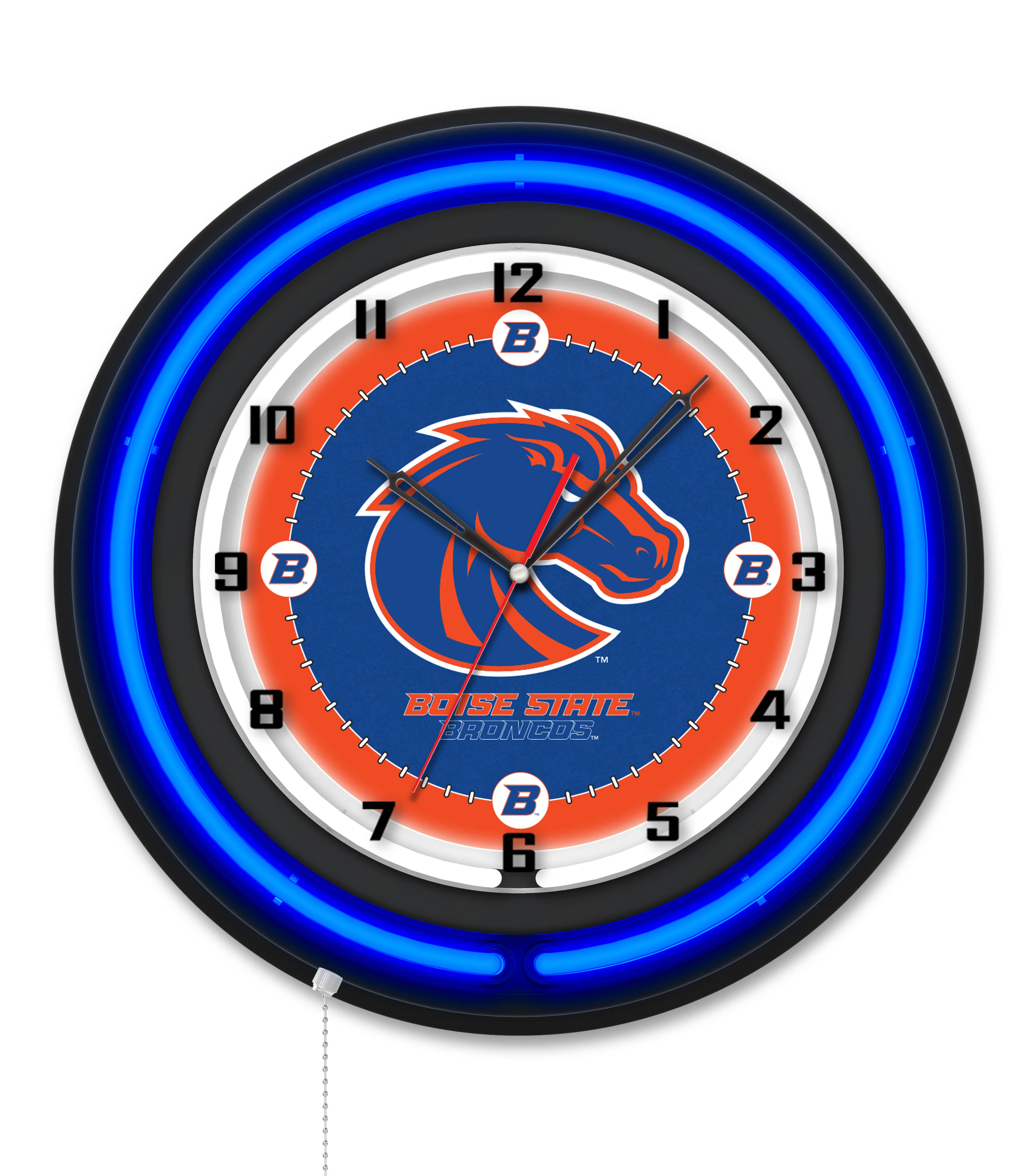 NCAA Licensed Black Case 19" Neon Clock - Image 8