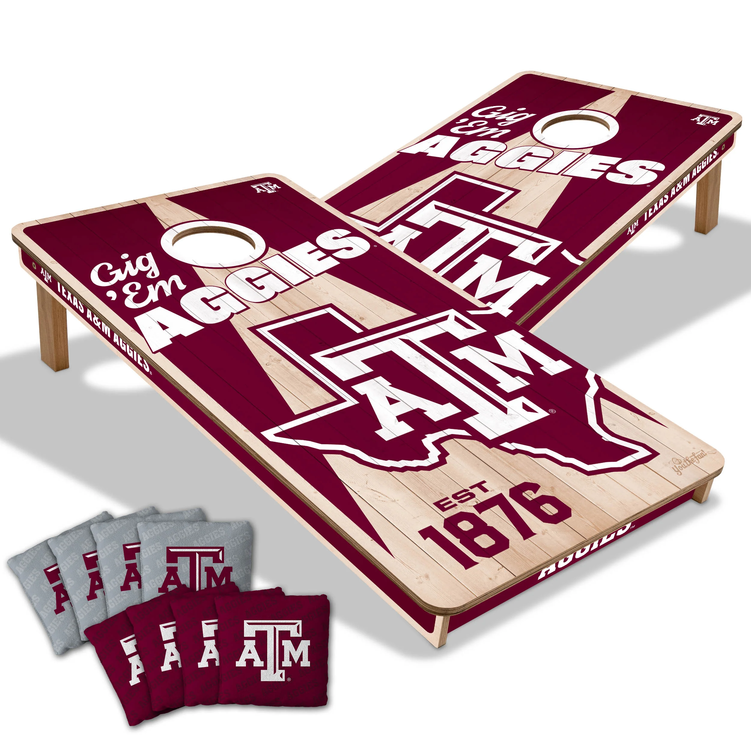 NCAA Licensed 2x4 Cornhole Boards - Image 55