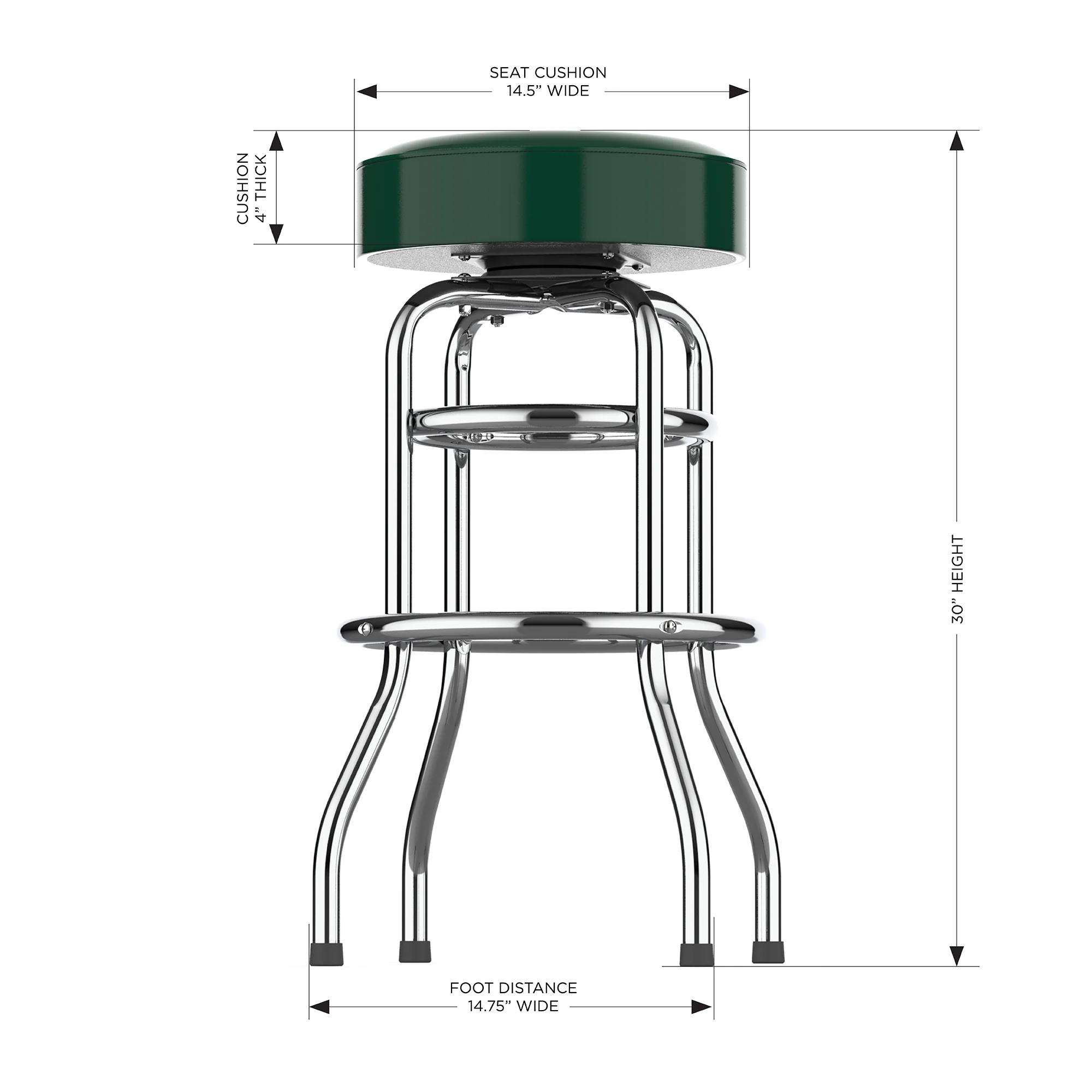 NFL Licensed 30" Chrome Barstool - Image 4