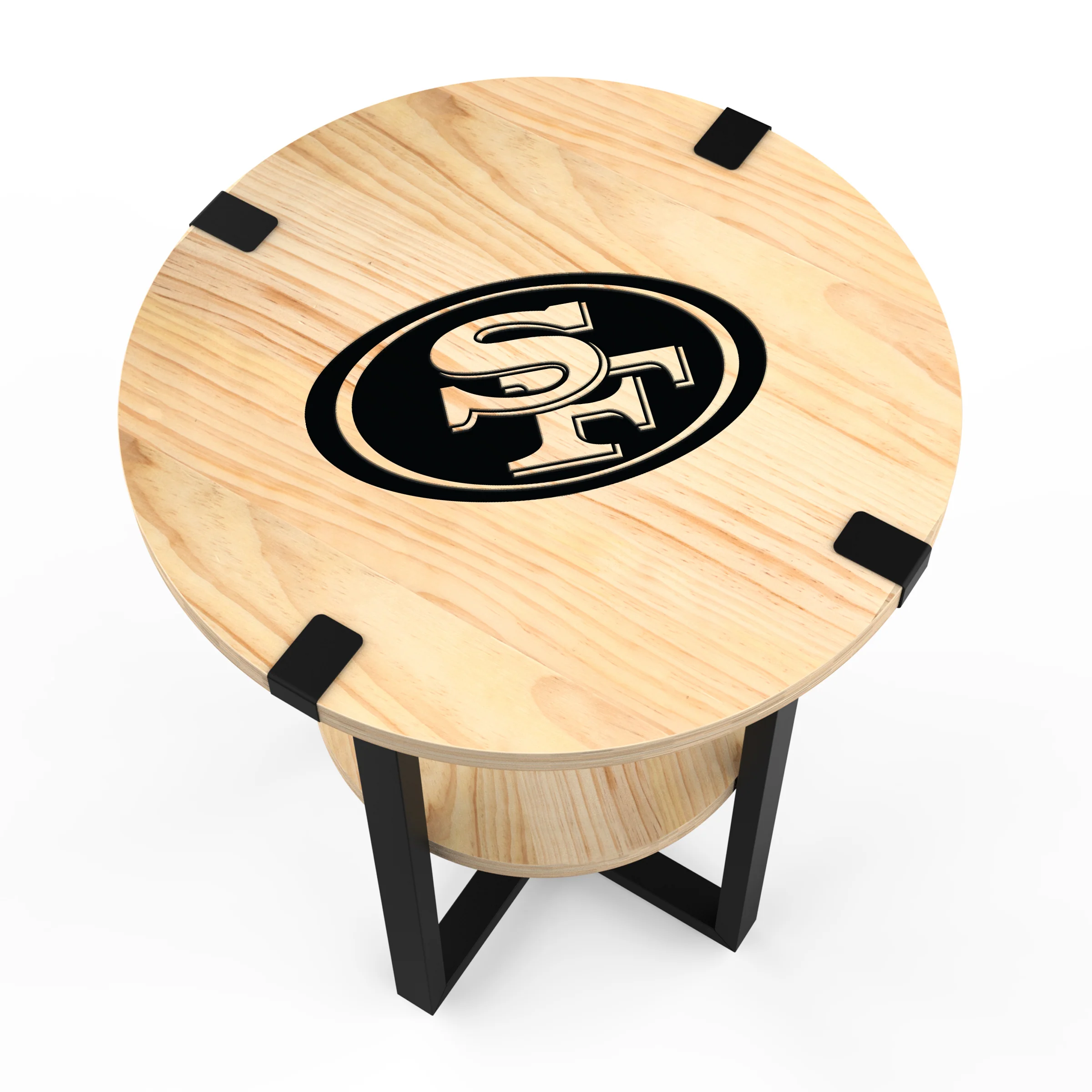 NFL Licensed Round Side Table with Charger - Image 19