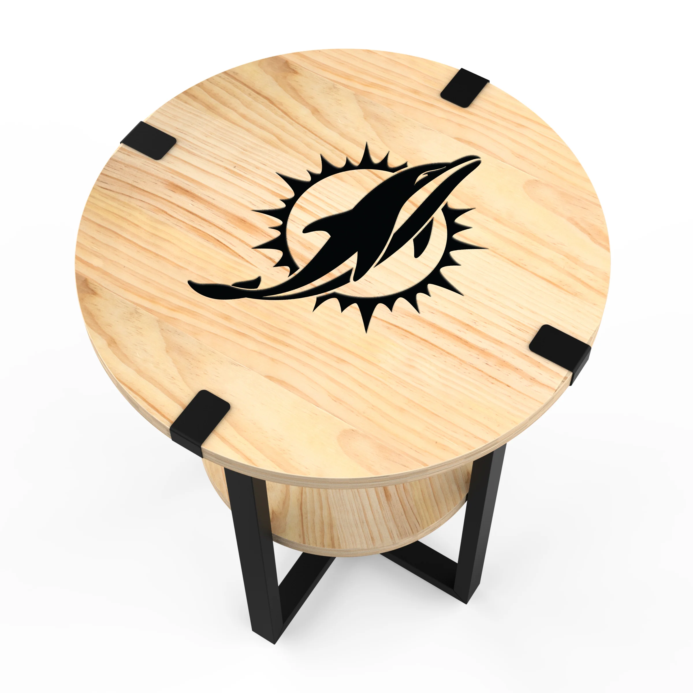NFL Licensed Round Side Table with Charger - Image 37
