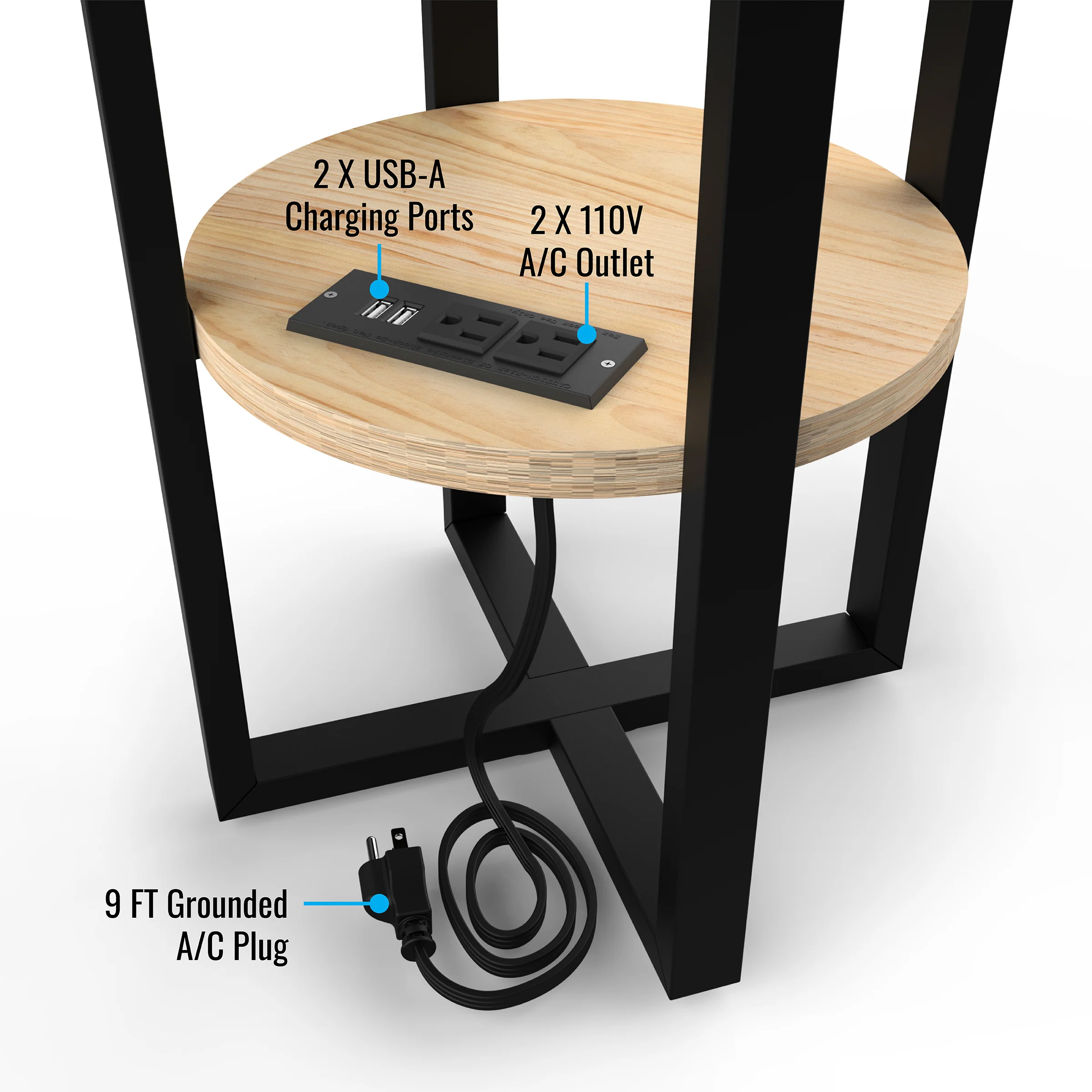 NFL Licensed Round Side Table with Charger - Image 63