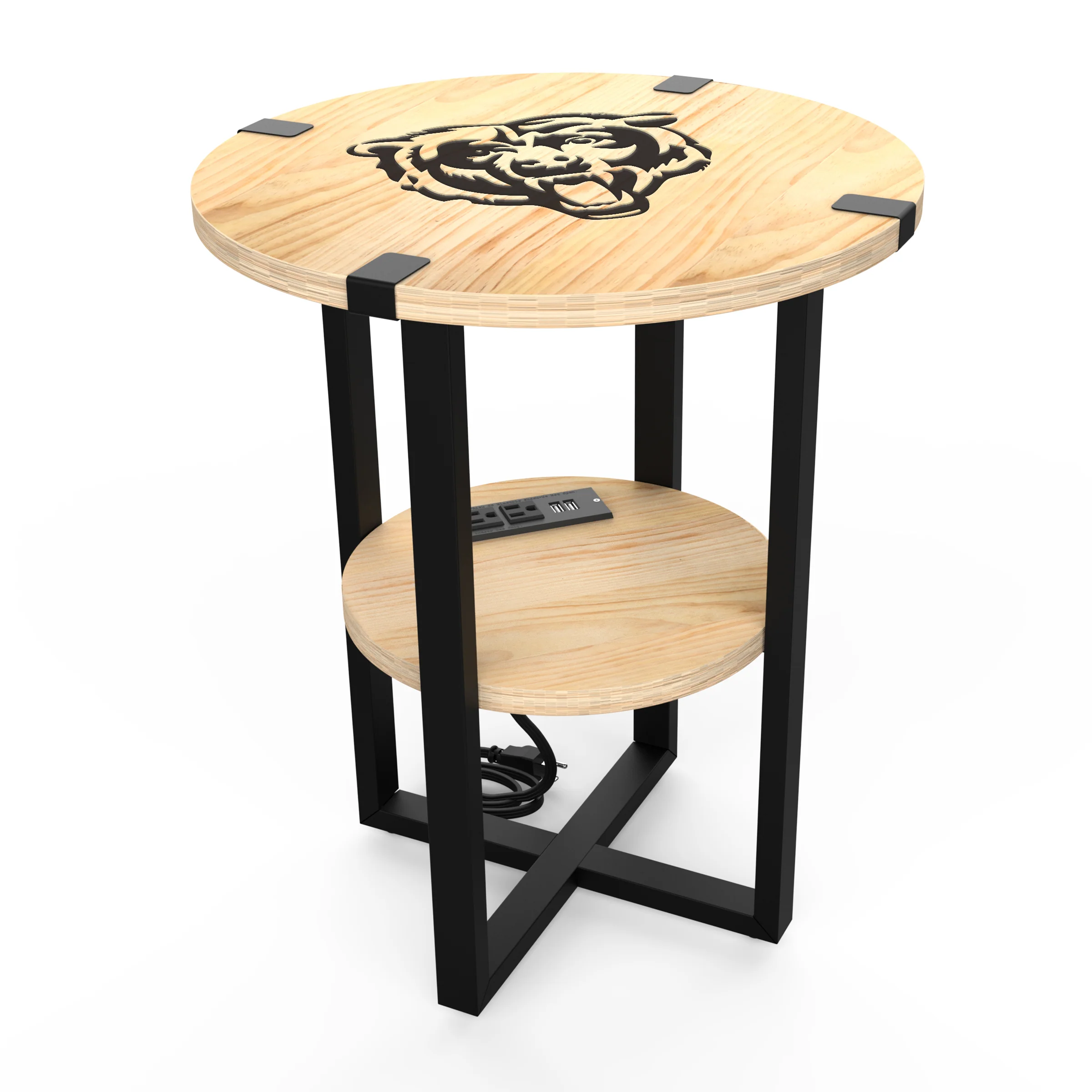 NFL Licensed Round Side Table with Charger - Image 66