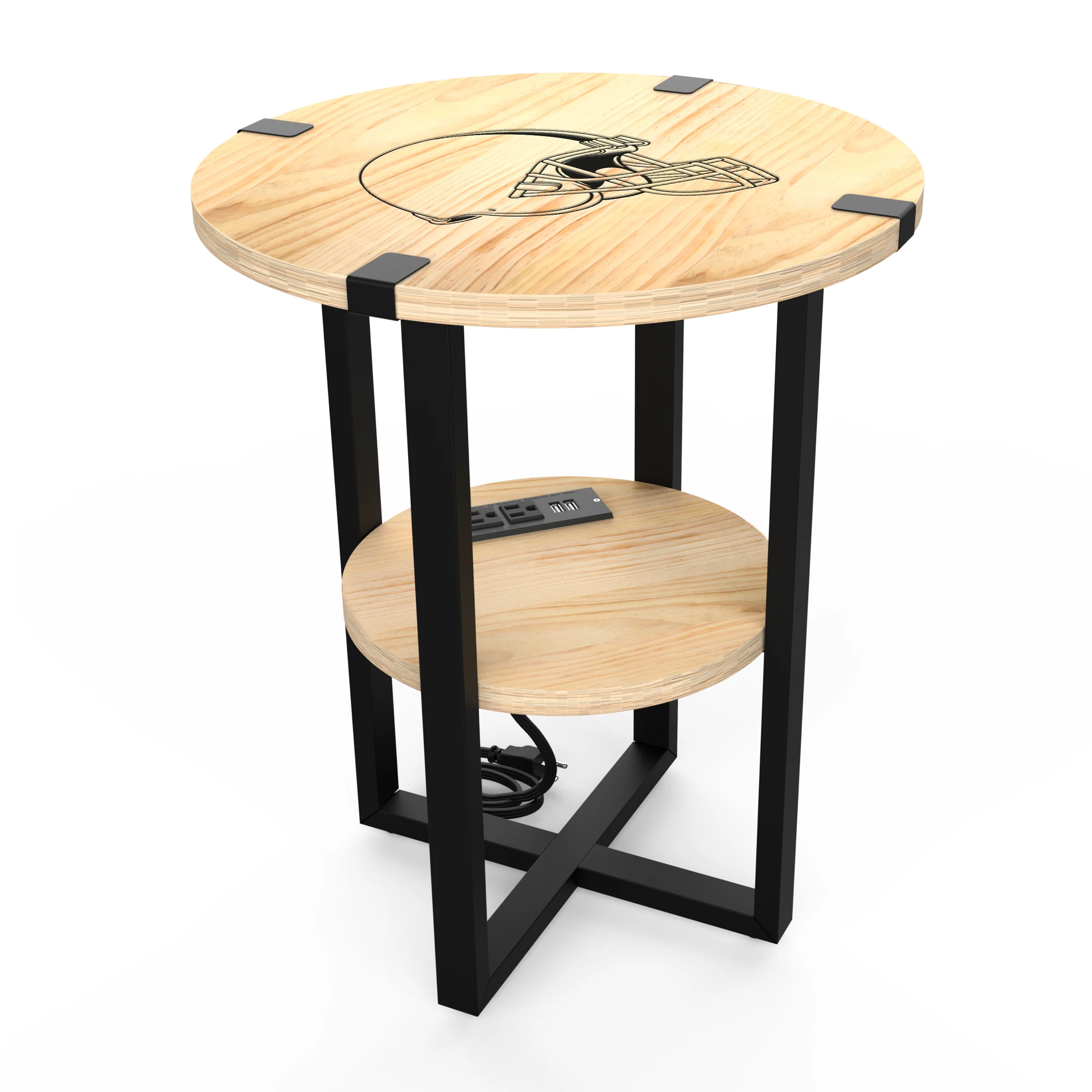 NFL Licensed Round Side Table with Charger - Image 72