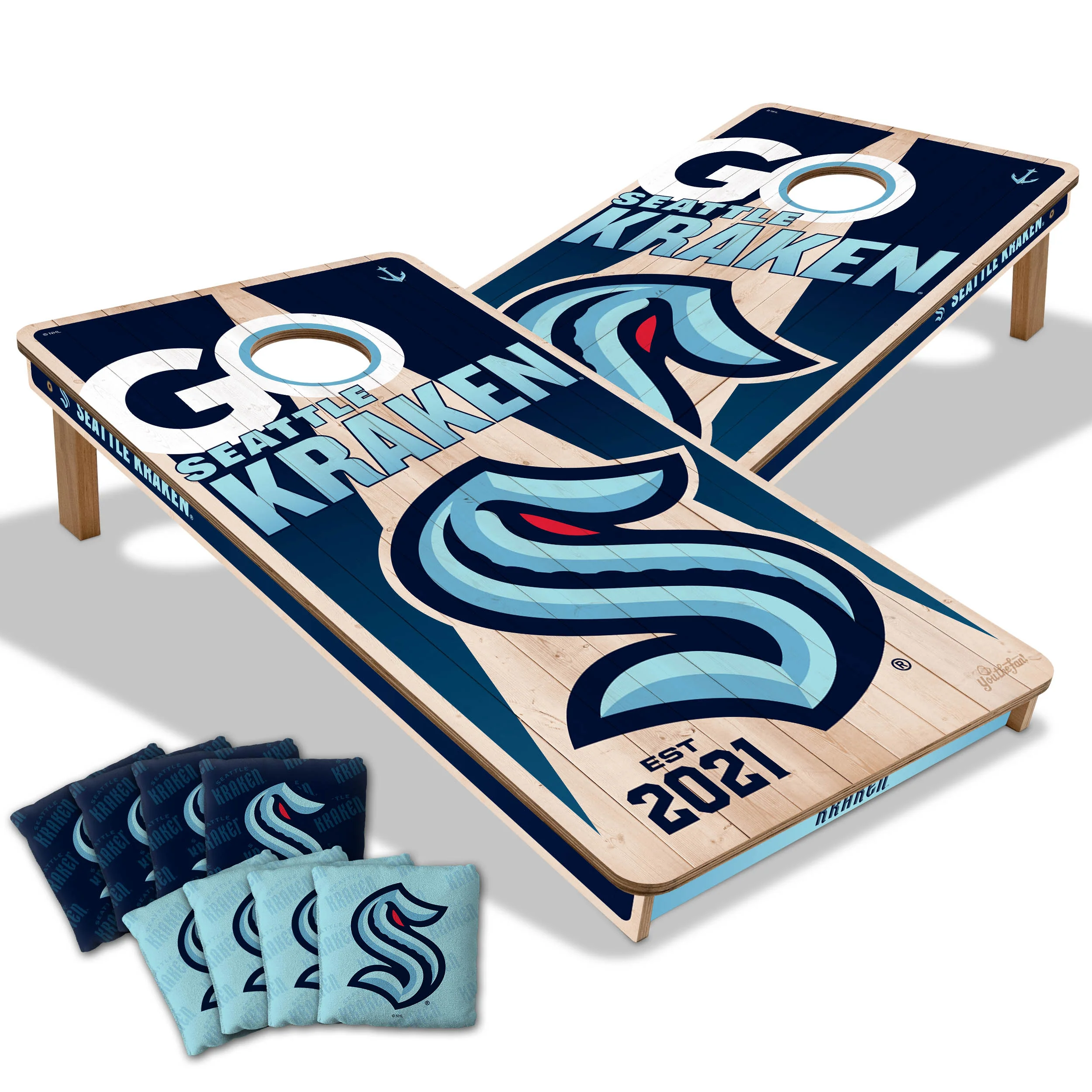 NHL Licensed 2x4 Cornhole Boards - Image 30
