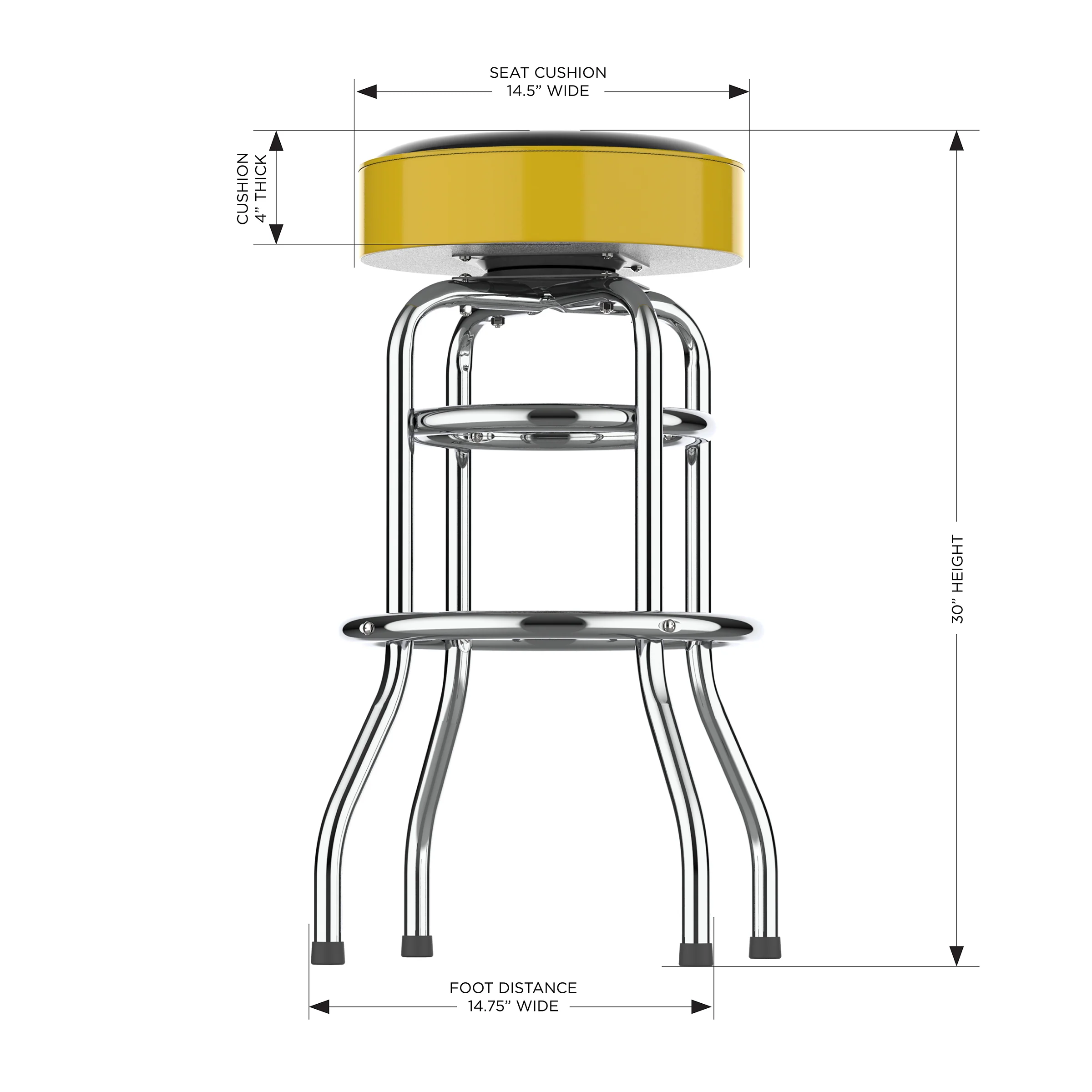 NHL Licensed 30" Chrome Barstool - Image 3