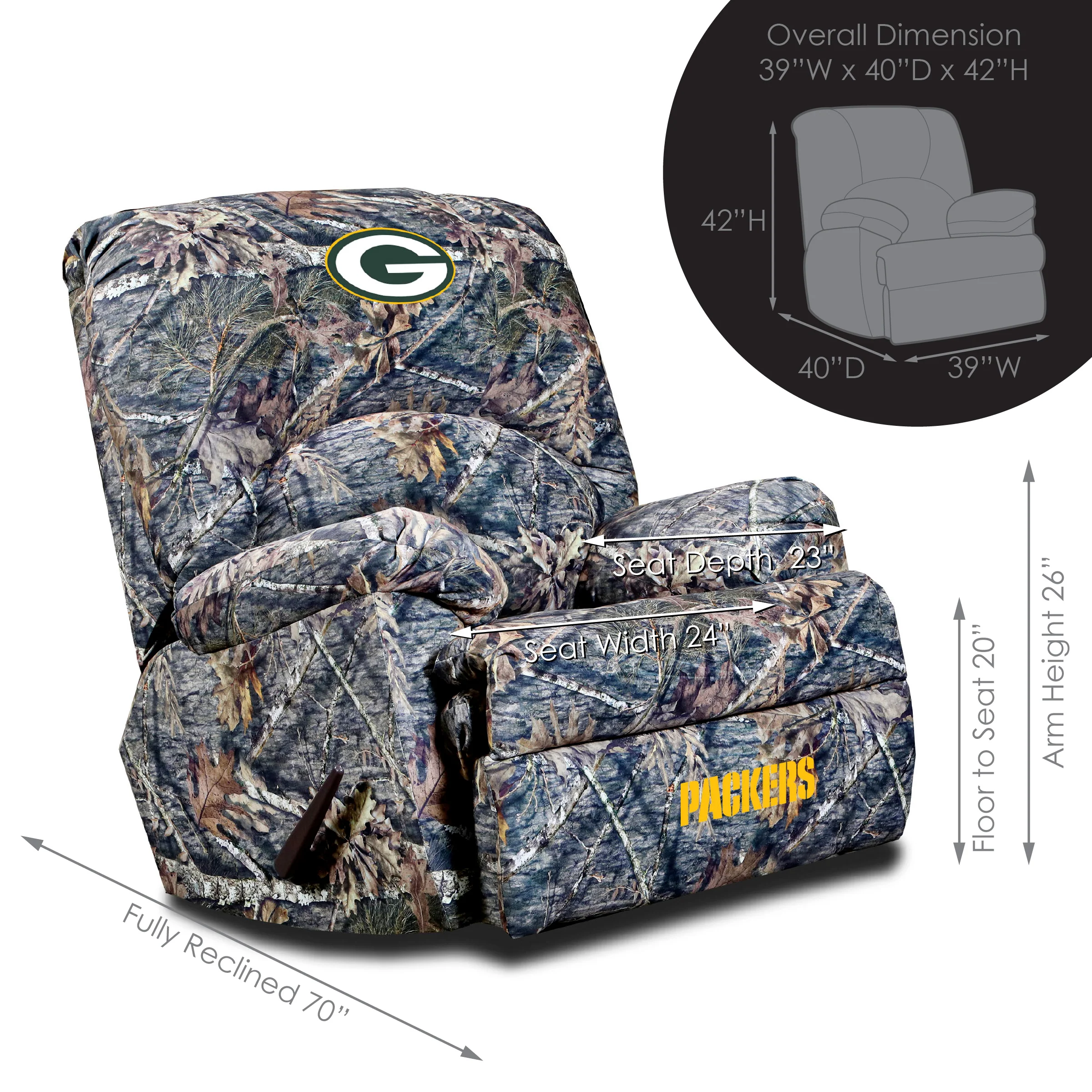 Officially Licensed NFL GM Camo Recliner - Image 3