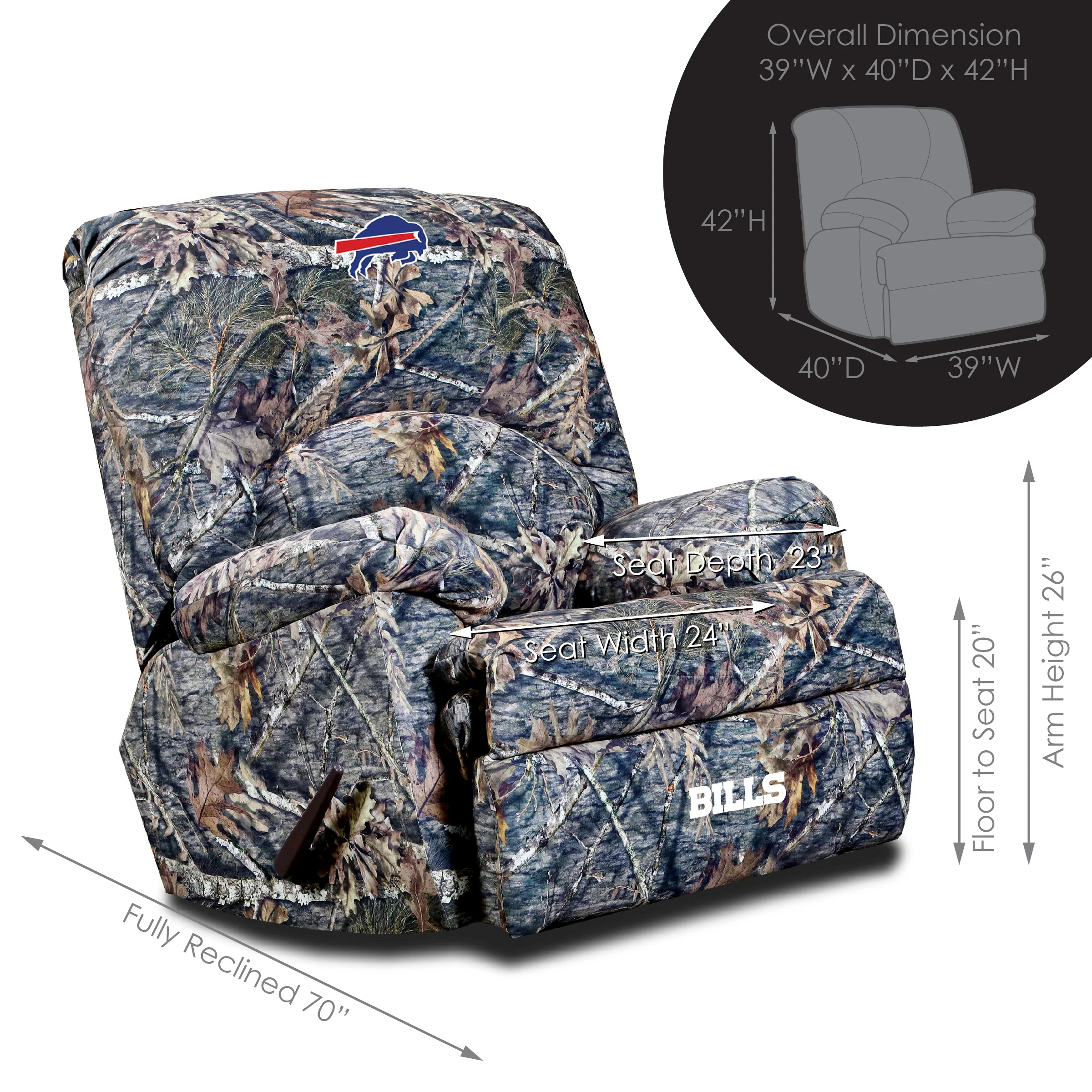 Officially Licensed NFL GM Camo Recliner - Image 31