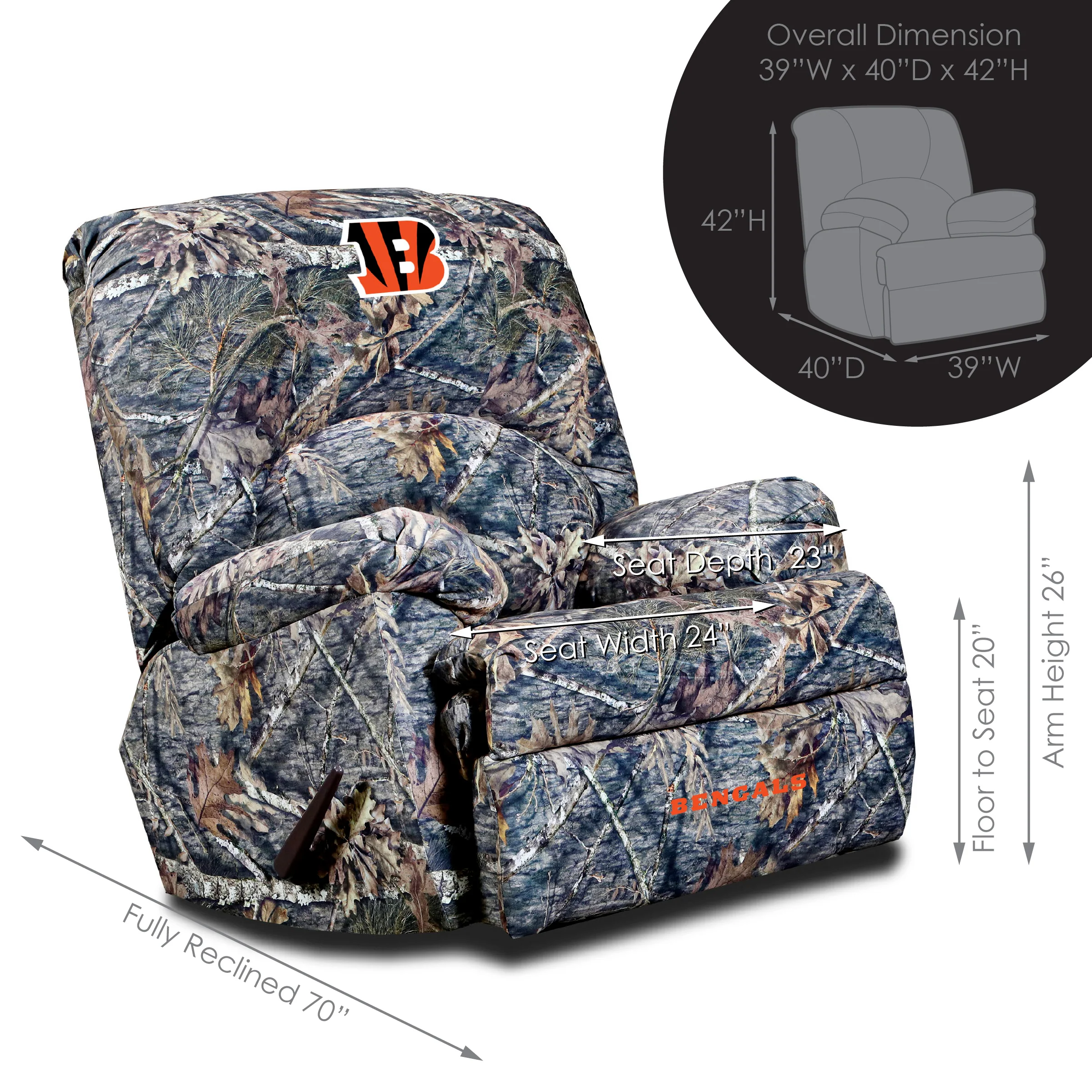 Officially Licensed NFL GM Camo Recliner - Image 35