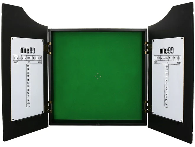 One80 Black Dartboard Cabinet - Image 2