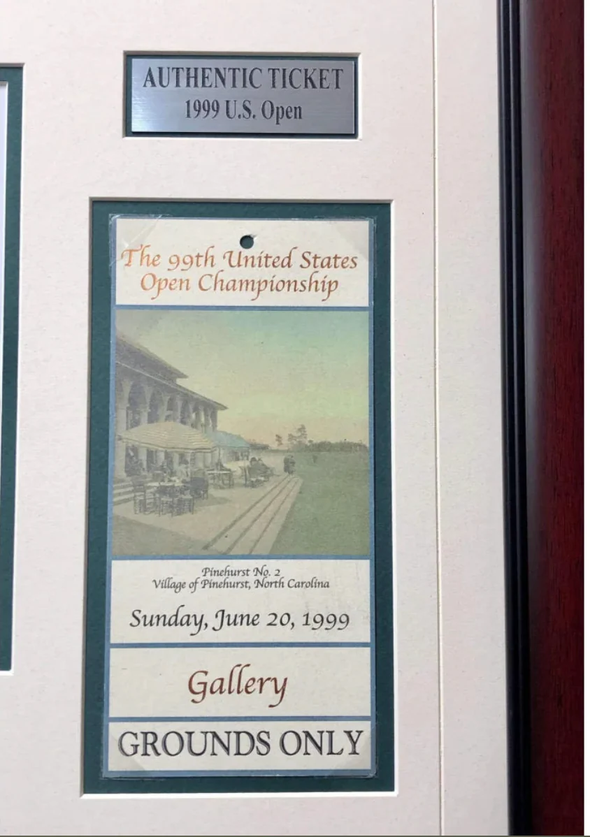 Payne Stewart Framed Authentic 1999 U.S. Open Ticket Collage COA Golf PGA US - Image 3
