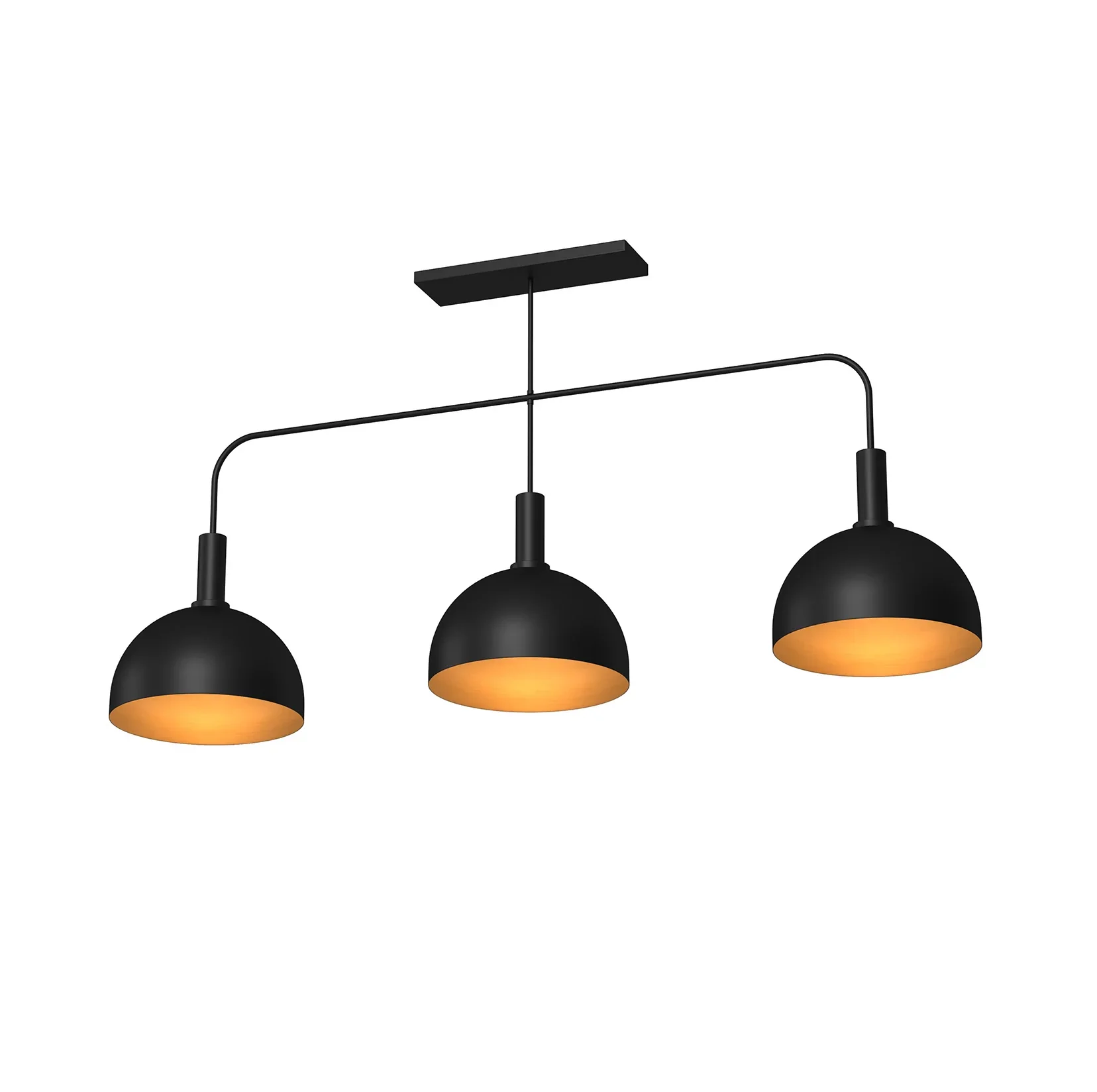 Prohibition Bootlegger 56" Metal 3 Shade Light - Image 2