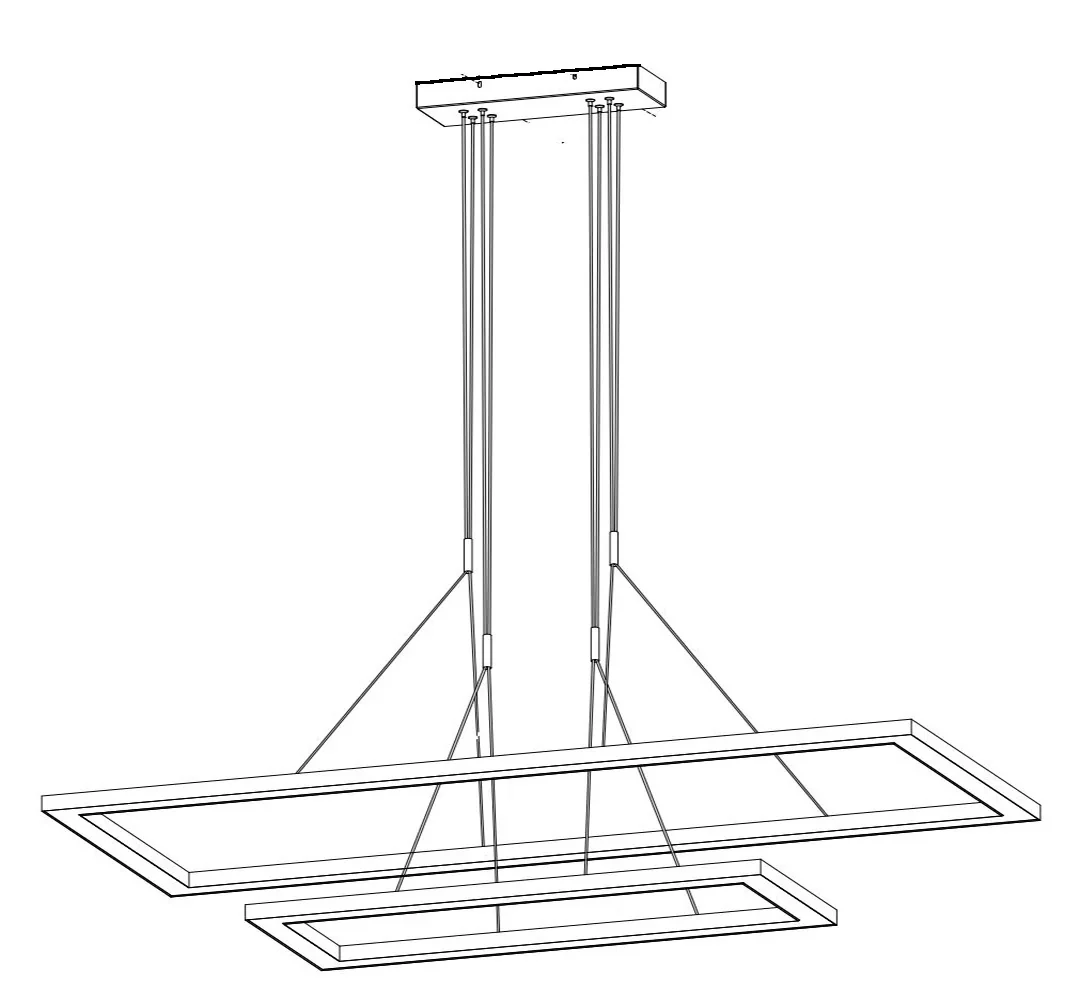 Ram Gameroom 54" LED Double Rectangular Game Table Light Fixture - Image 4