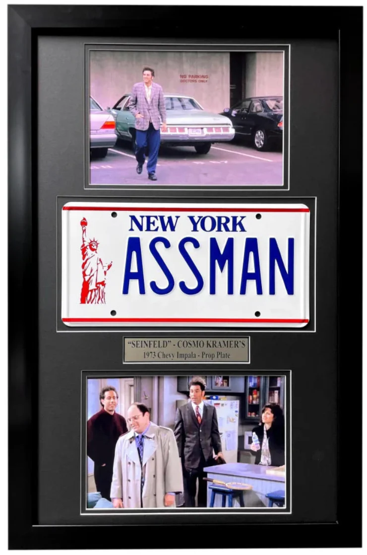"Seinfeld" Kramer's Chevy Impala License Plate Framed Memorabilia - Image 2