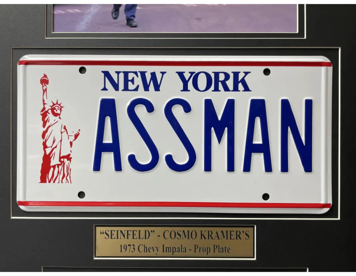 "Seinfeld" Kramer's Chevy Impala License Plate Framed Memorabilia - Image 3