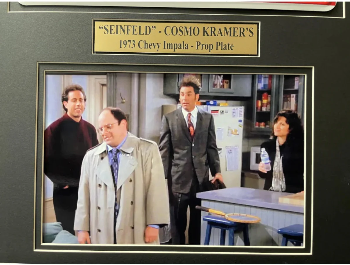 "Seinfeld" Kramer's Chevy Impala License Plate Framed Memorabilia - Image 5