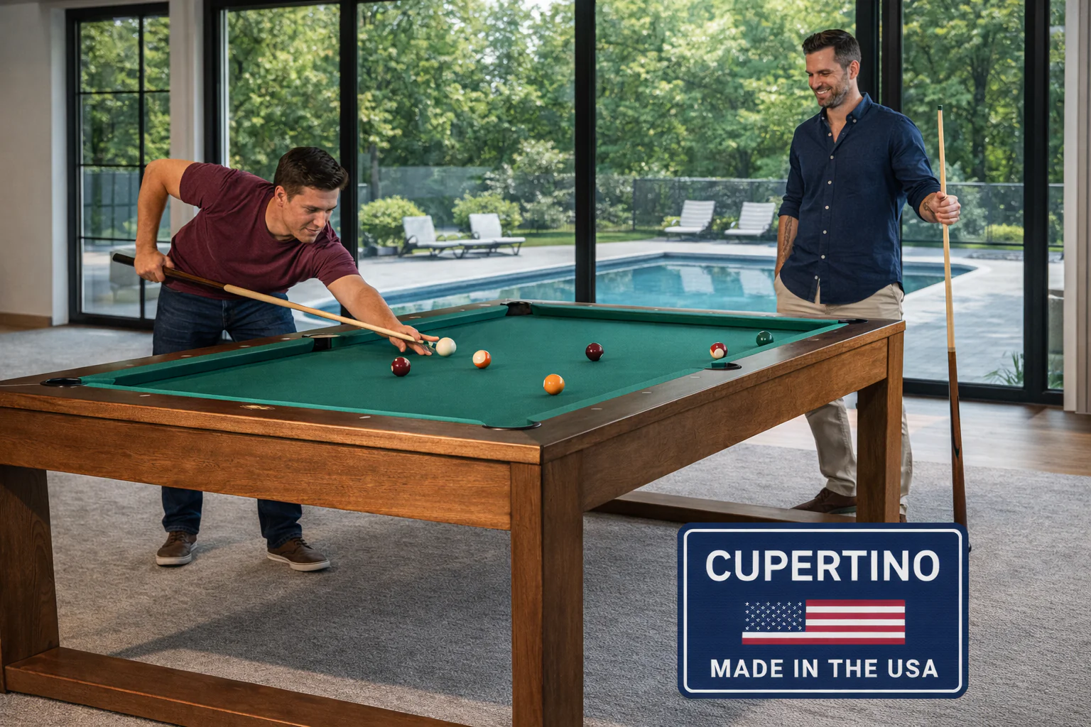 Spencer Marston 8' Cupertino Pool Table - Image 3