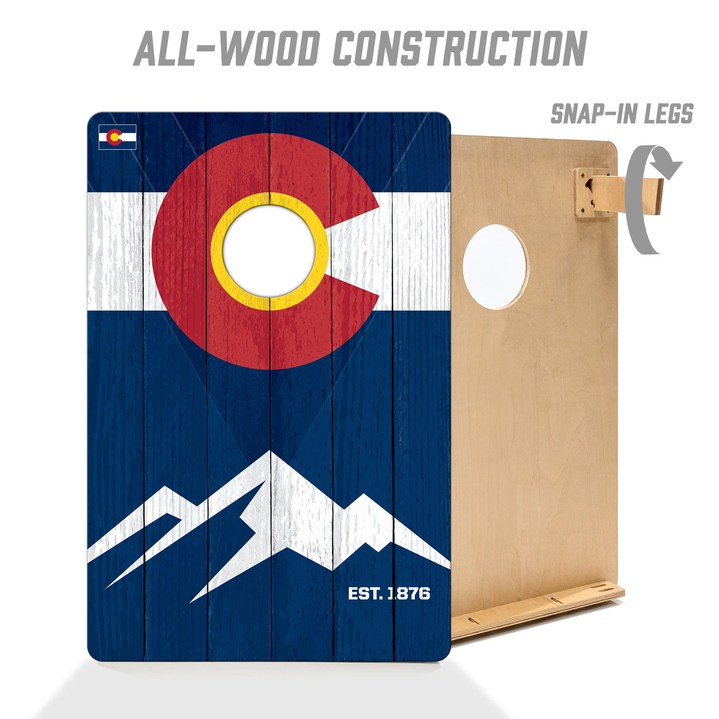 State of Colorado Flag 2x3 Cornhole Boards - Image 3