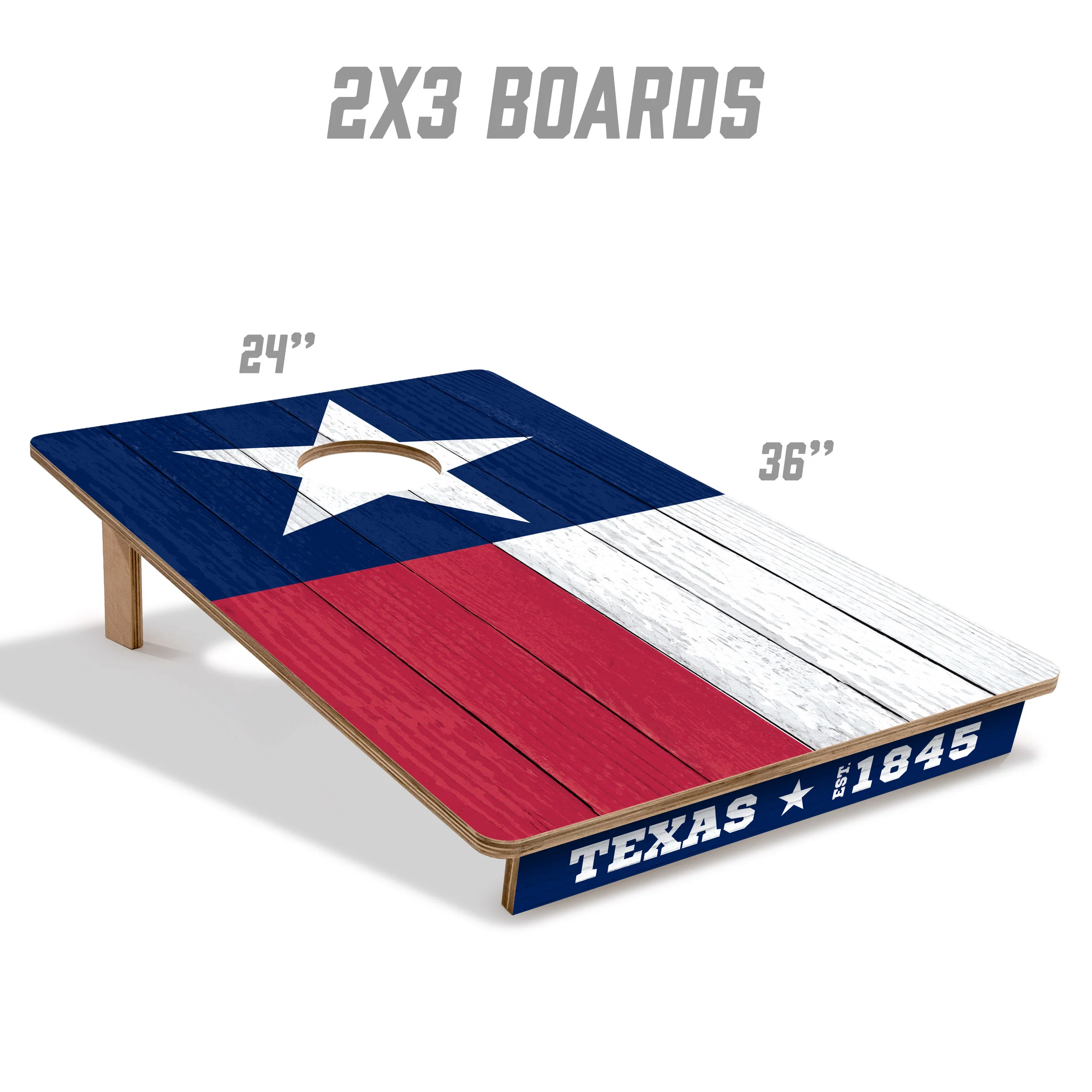 State of Texas Flag 2x3 Cornhole Boards - Image 5