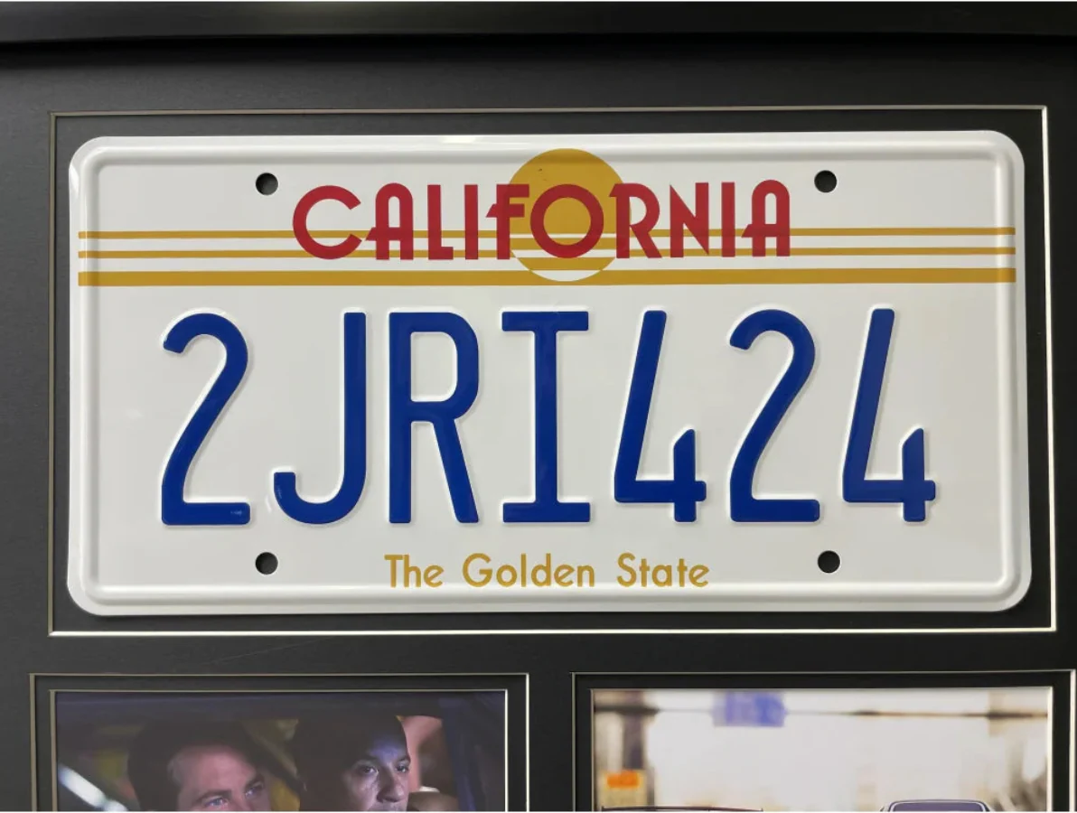 "The Fast & The Furious" Paul Walker & Vin Diesel Double Movie Car License Plate Framed Collage - Image 5