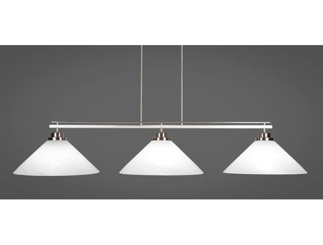 Toltec Lighting Odyssey 3-Light with White Marble Glass Shades - Image 2