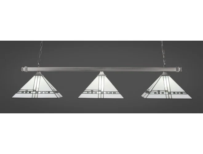 Toltec Lighting Square 3-Light Bar with Deco Art Shades - Image 2